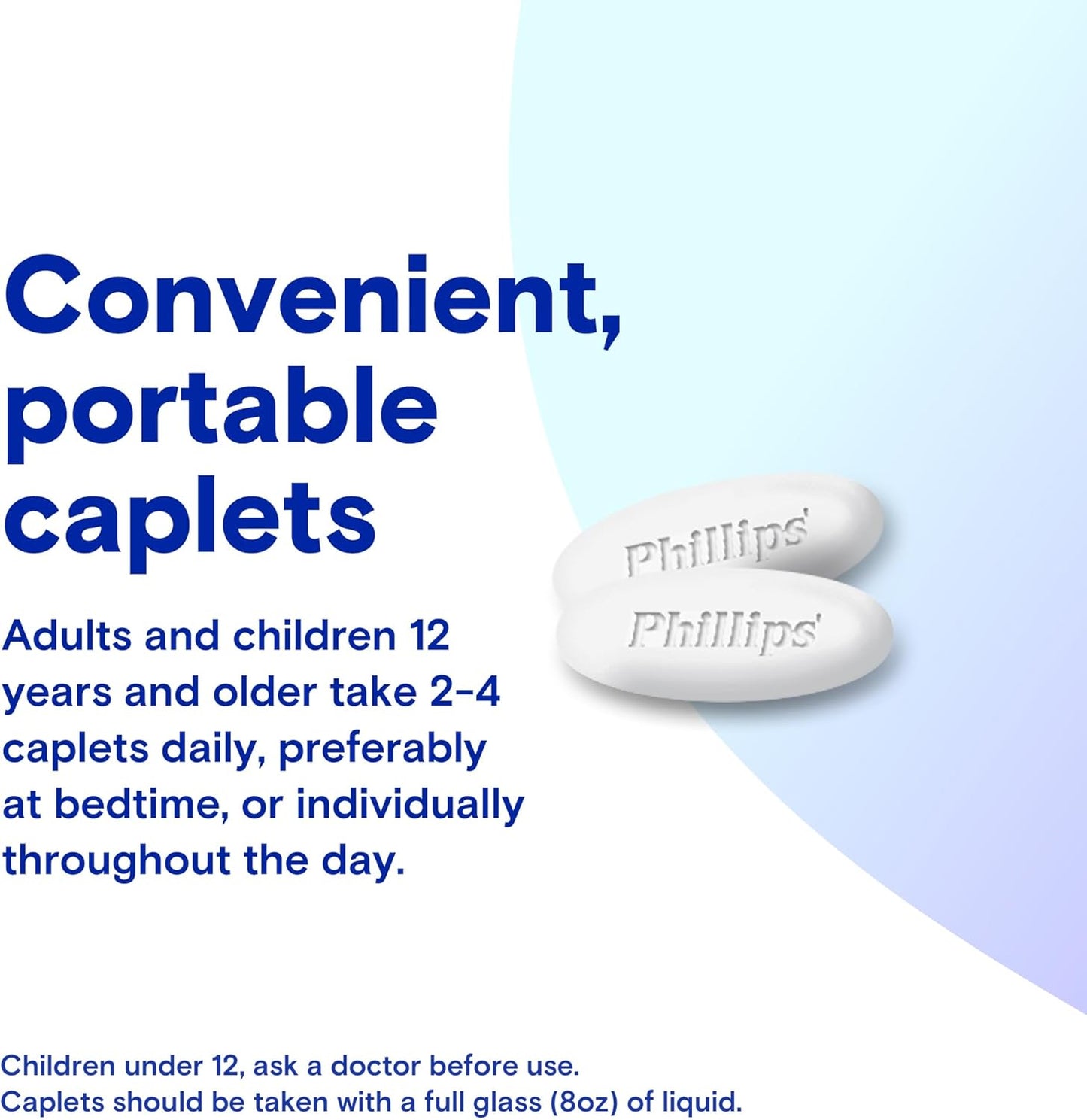 Philips' Laxative Magnesium Caplets, 100 count, Stimulant & Cramp Free Constipation Relief