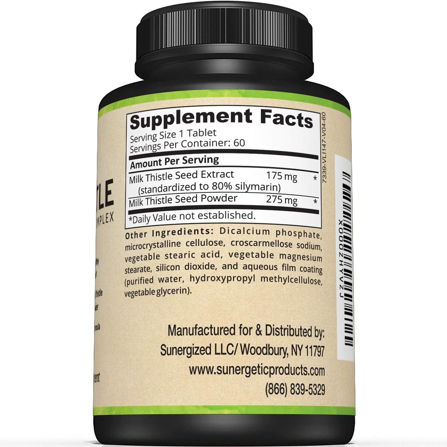 Premium Milk Thistle Complex - Supports Healthy Liver Function - Detox & Cleanse - Powerful Milk Thistle Extract & Seed Powder - Standardized Silymarin Content - 60 Milk Thistle Tablets