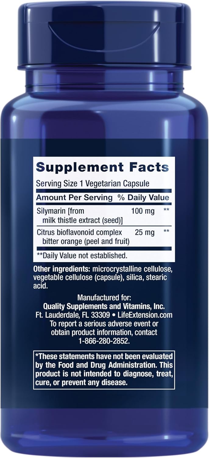 Life Extension Silymarin, 100 mg, 90 Vegetarian Capsules