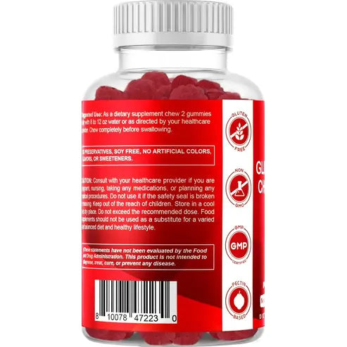 Vitamatic 2 Pack Glucosamine Chondroitin Gummies with MSM & Vitamin E - Joint Support - 60 Pectin Based Gummies