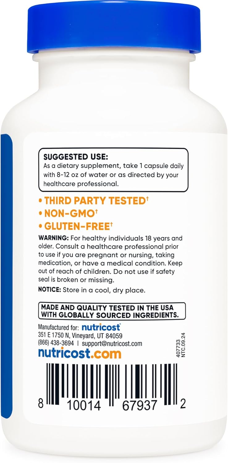 Nutricost L-Theanine 200mg Double Strength, 120 Capsules,