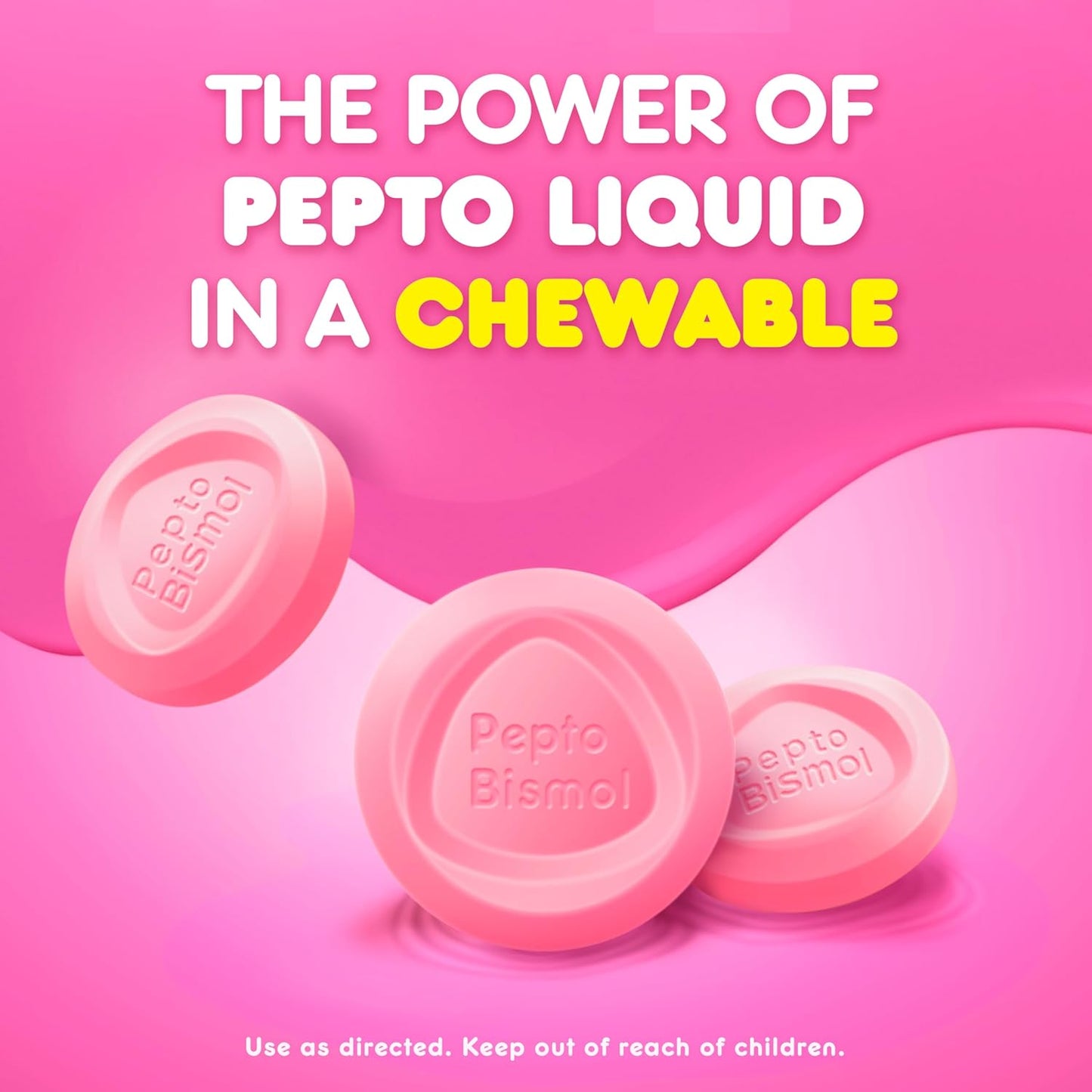 Pepto Bismol Chewable Tablets for Nausea, Heartburn, Indigestion, Upset Stomach, and Diarrhea - 5 Symptom Fast Relief, Original Flavor 12 ct