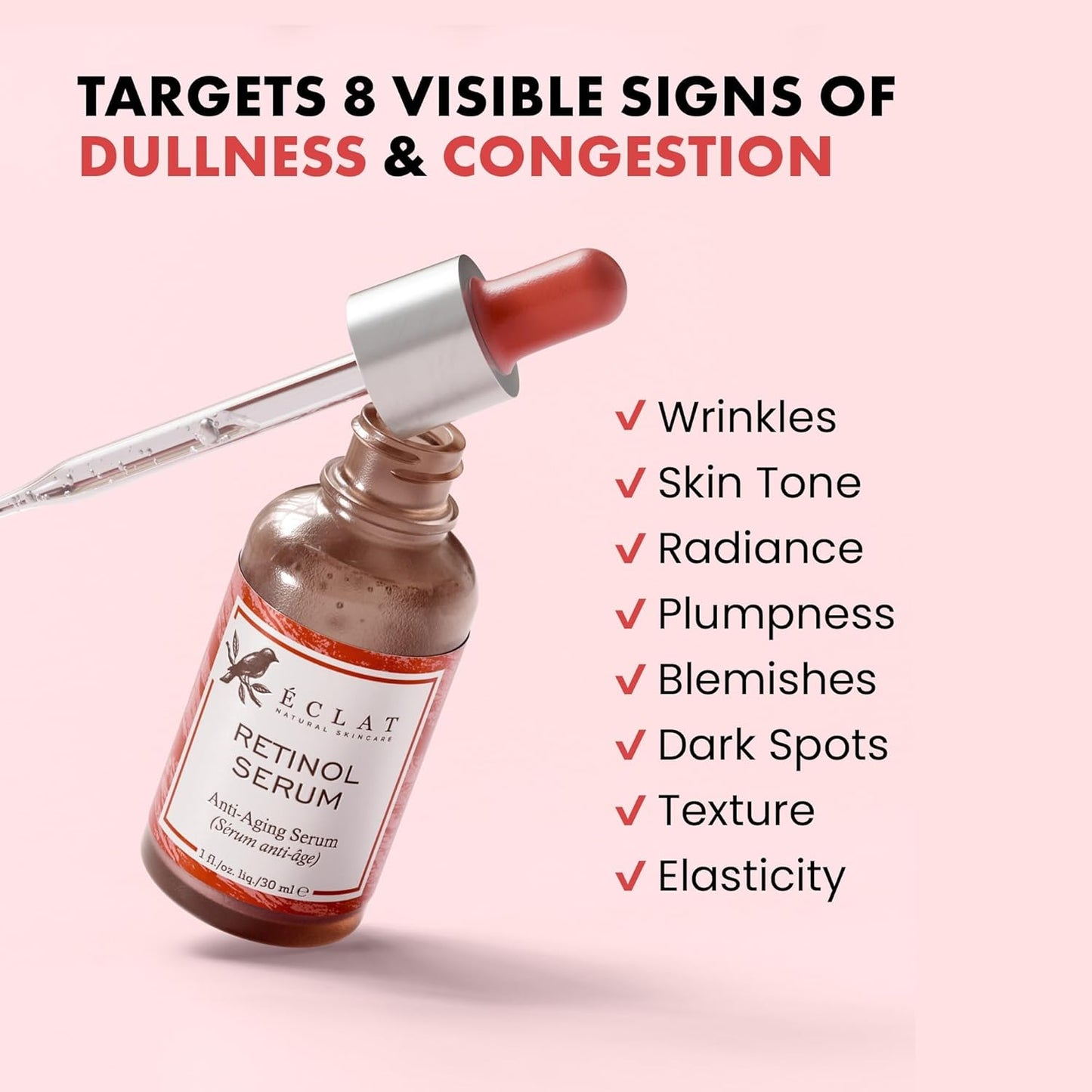 Retinol Serum for Face - 2.5% Resurfacing Retinol Serum - Dark Spot Scar Treatment Serum Retinol Face Serum Ordinary Serum Retin A Anti Wrinkle Serum Retnol Facial Retinol Serum