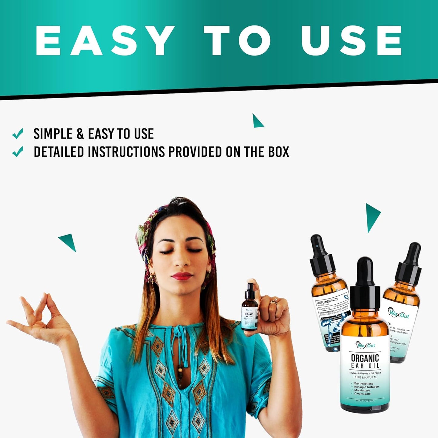 Natural Mullein Ear Wax Removal Oil & Cleaner with Garlic | Pain & Earache Drops | Earwax Softener, Moisturizer & Allergy Soothing | Tinnitus, Itching, Ringing, Infections & Clogged Ears Relief