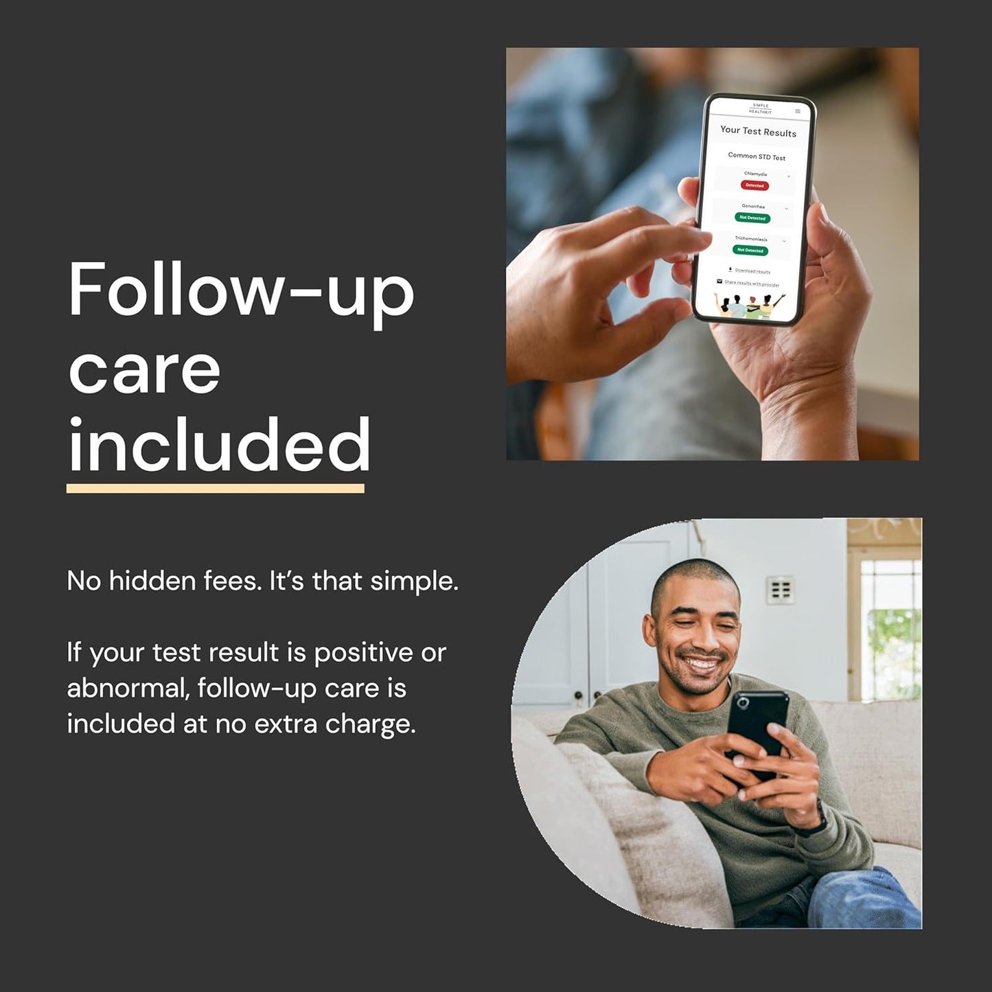 Simple HealthKit Chlamydia, Gonorrhea, and Trich - at Home STD Test. Telehealth Included. Results In 24 Hours.