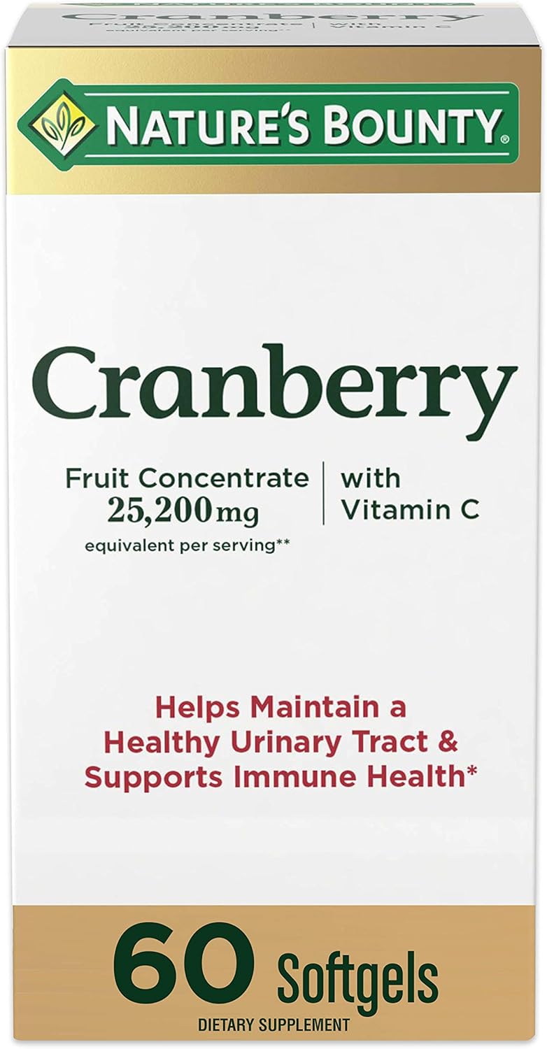Nature's Bounty Cranberry softgels 25,200 mg 60 softgels