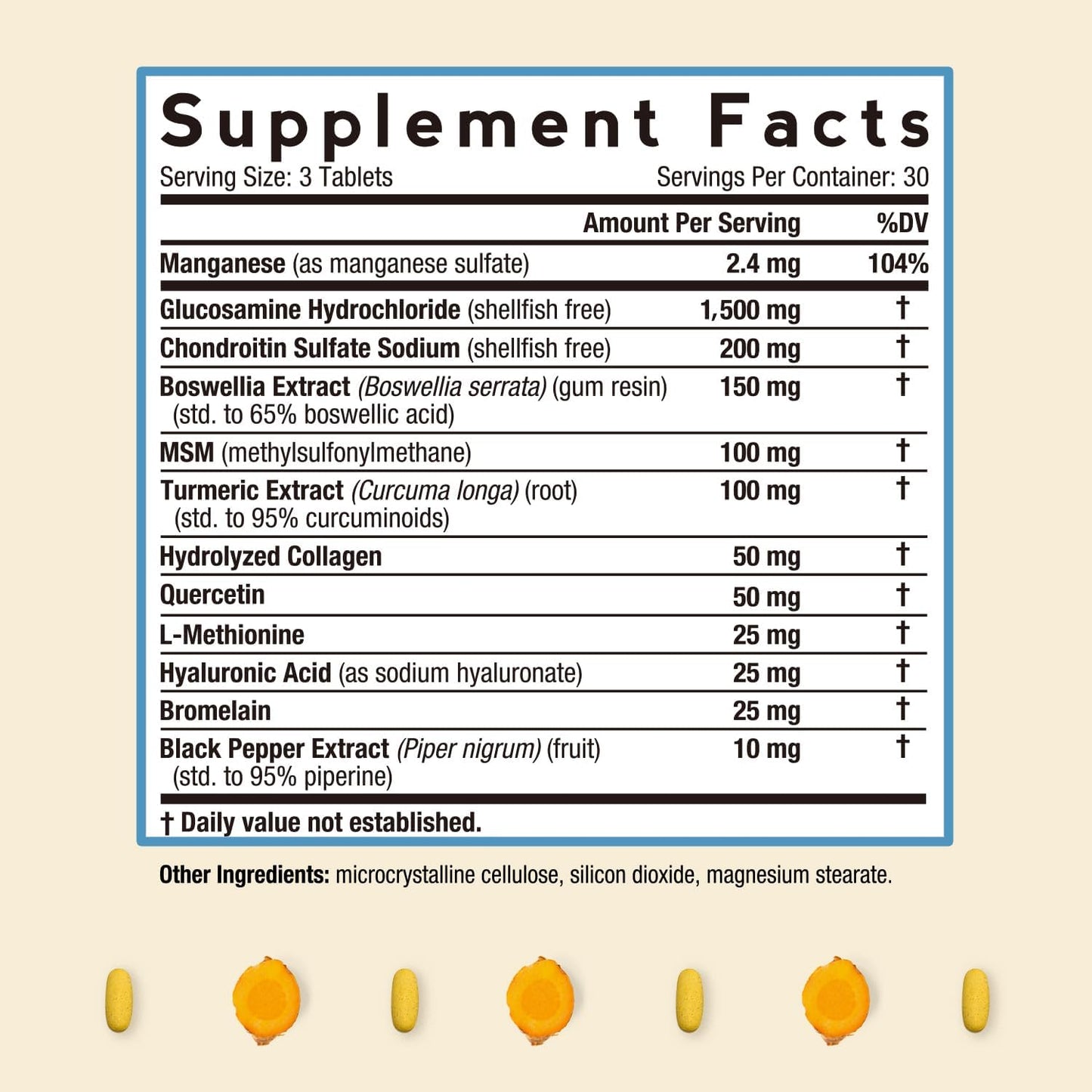 Doctor's Recipes Glucosamine Chondroitin MSM Turmeric Quercetin, Joint Support Supplement for Men & Women, with Black Pepper for High Absorption, Complete Joint Care, No Shellfish, 90 Tablets