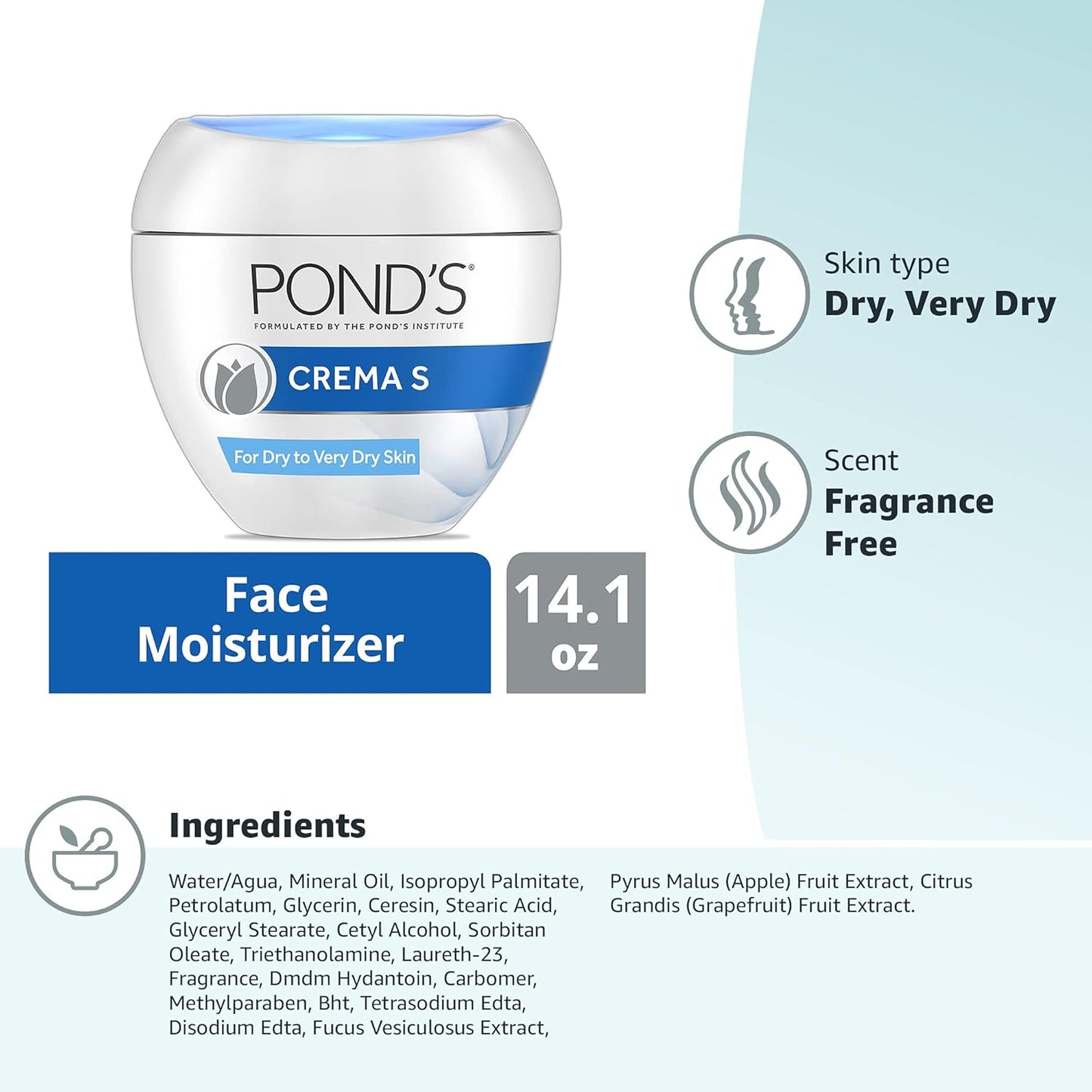 Pond's Nourishing Moisturizing Cream, Crema S 14.1 oz