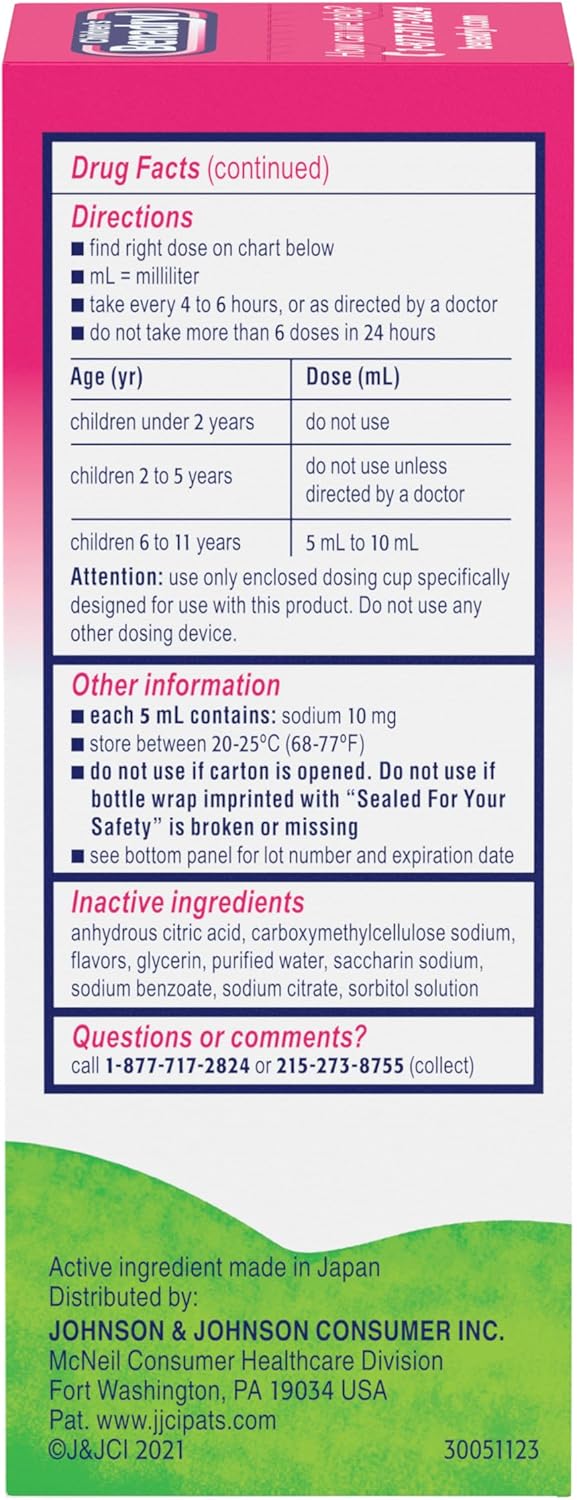 Children's Benadryl Dye-Free Allergy Liquid, Bubble Gum Flavor, 4 fl oz