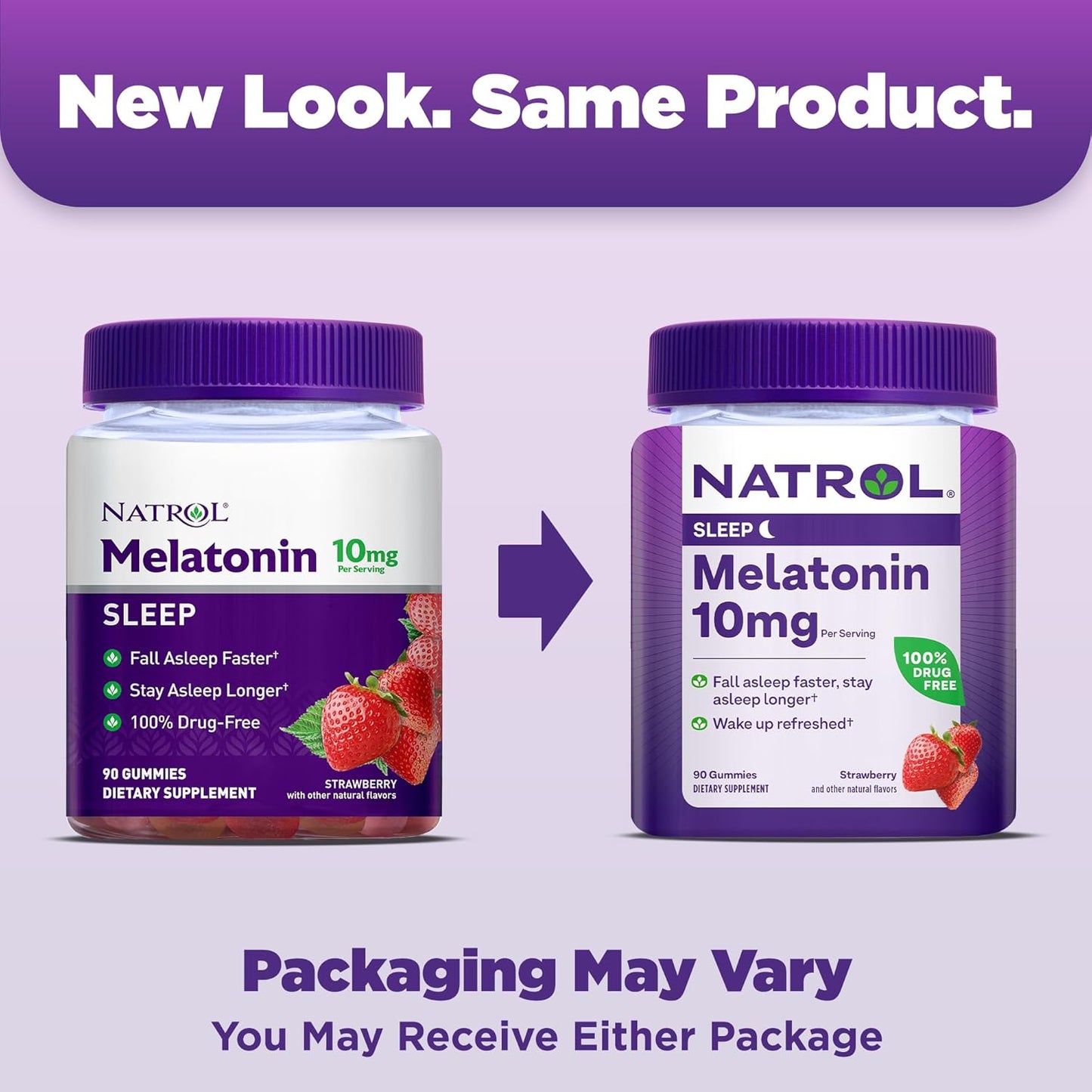 Natrol Melatonin 10mg, 90 Strawberry-Flavored Gummies