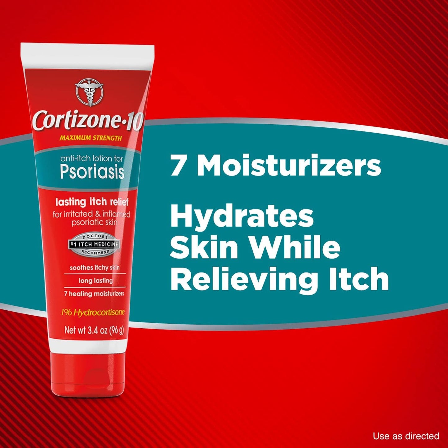Cortizone-10 Maximum Strength 1% Hydrocortisone Anti-Itch Lotion for Psoriasis 3.4oz