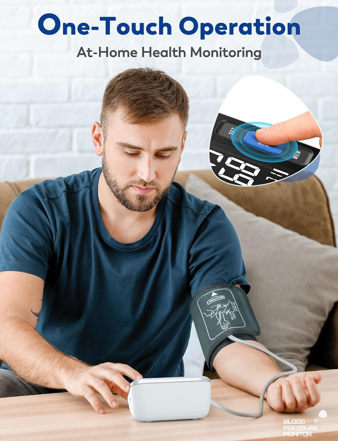 ATUDER Blood Pressure Monitors for Home Use Upper Arm Digital BP Machine with Carrying Case