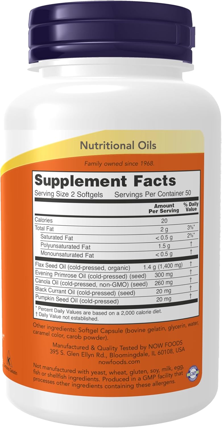 NOW Foods Supplements, Omega 3-6-9 1000 mg, 100 Softgels