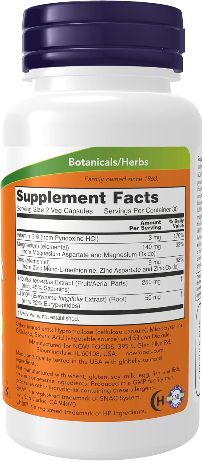 NOW Foods, TestoJack 100, 60 Veg Capsules