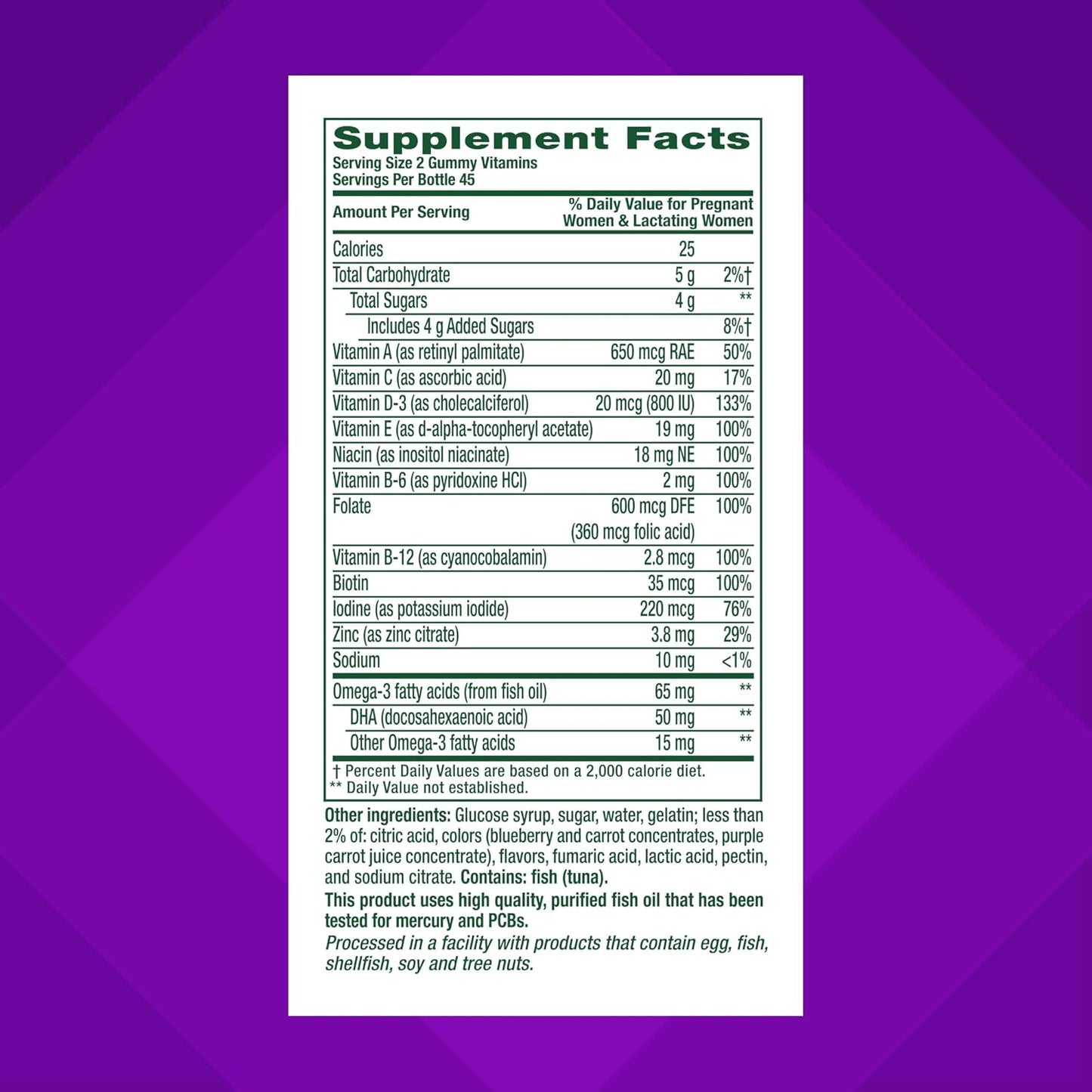vitafusion PreNatal Gummy Vitamins, Raspberry Lemonade Flavored, Pregnancy Vitamins for Women, With Folate and DHA, America’s Number 1 Gummy Vitamin Brand,.