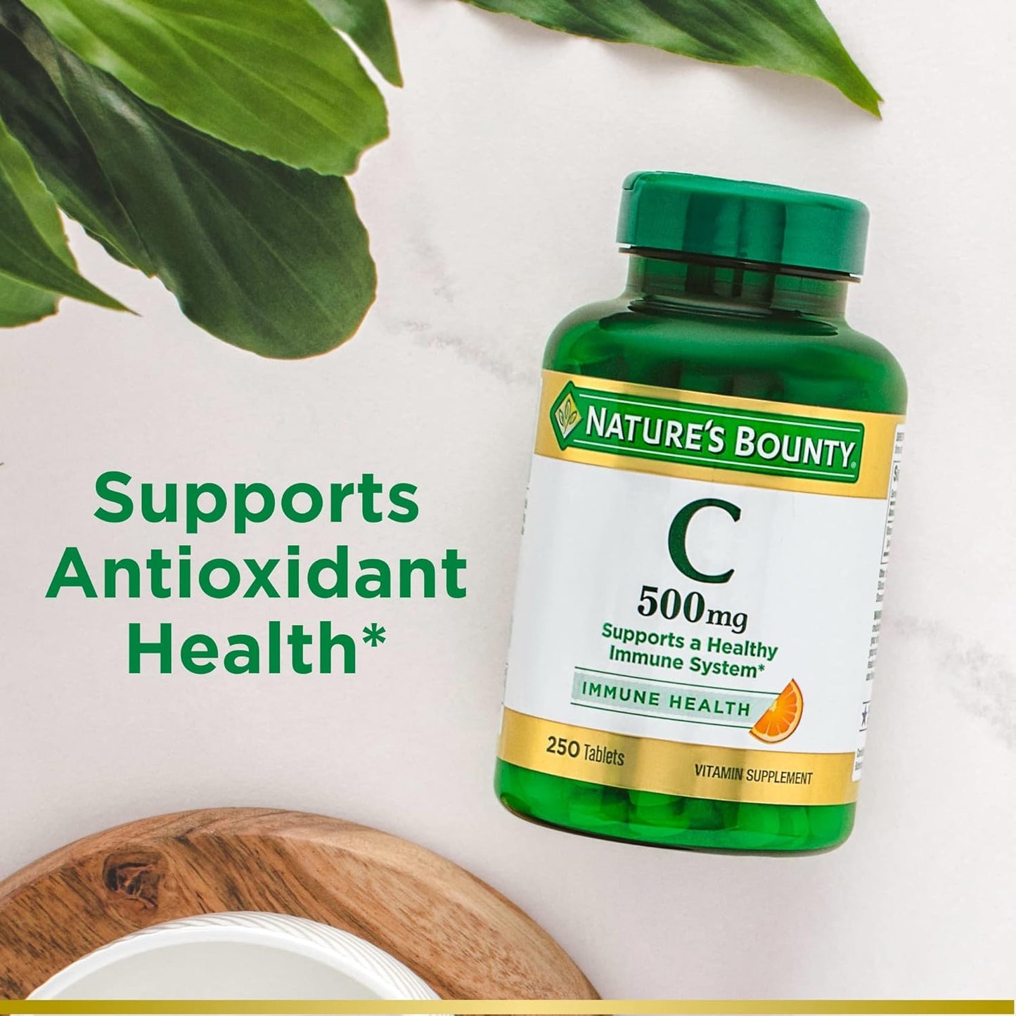 Nature’s Bounty Vitamin C Tablets, 500mg, 250 Count