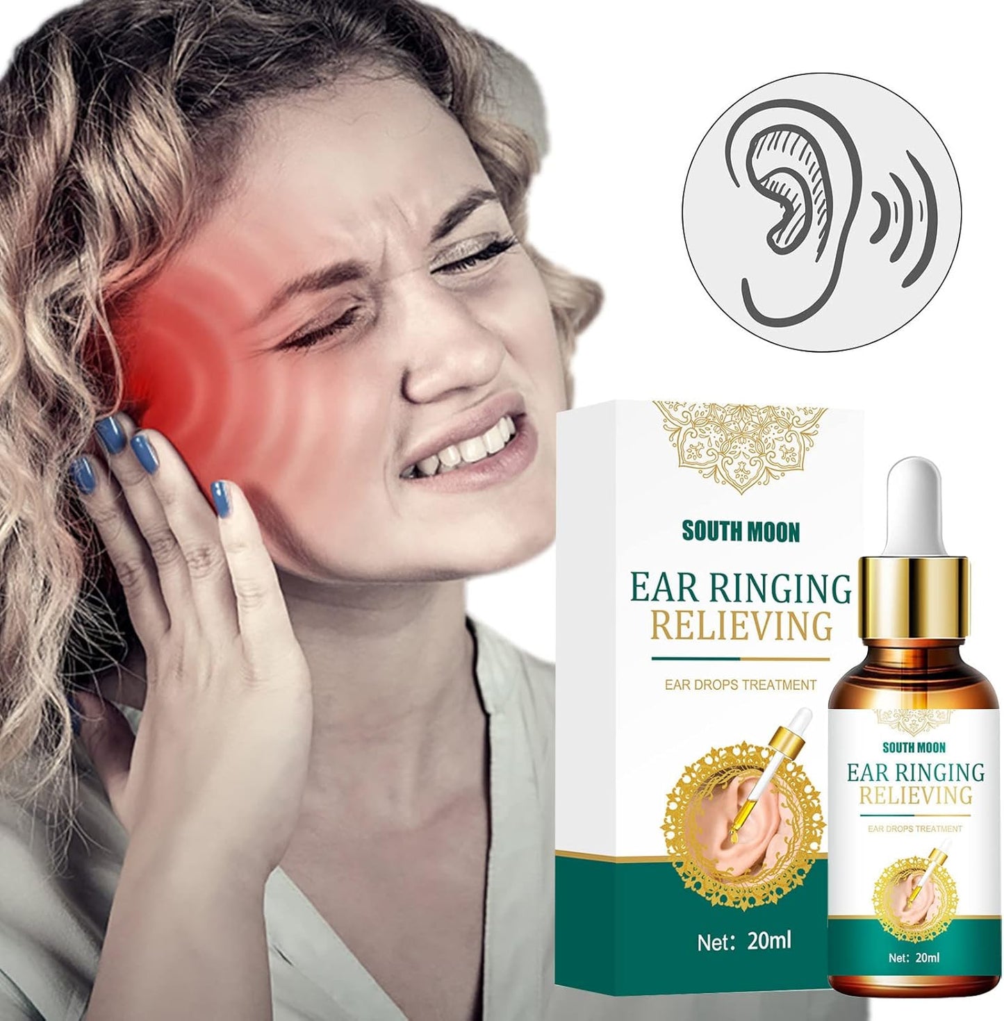 FLOF 20ml Ear Otitis Drops Ear Tinnitus Sore Deafness Treatment Herbal Medicine