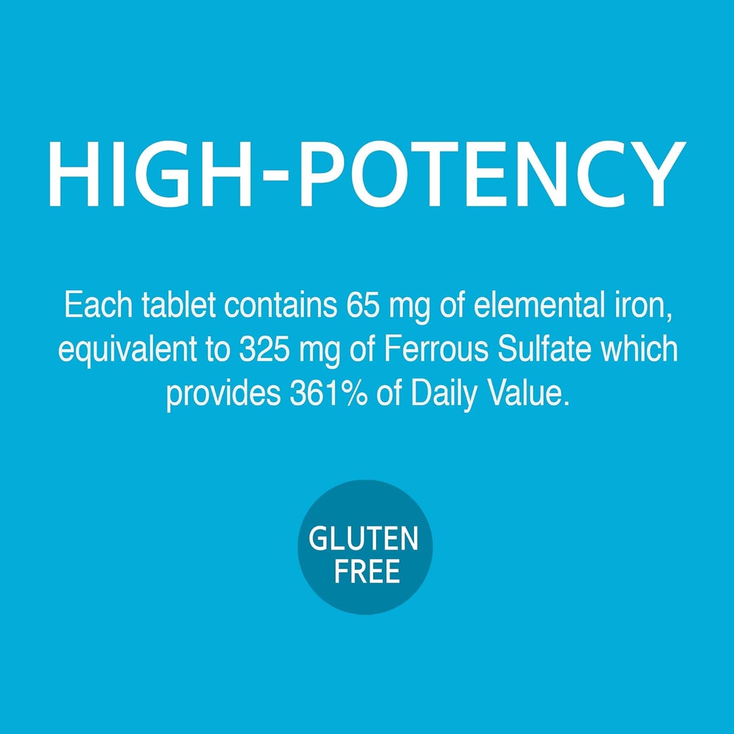 21st Century Iron 65 mg Ferrous Sulfate 325 mg Tablets, 120 Count 21st Century