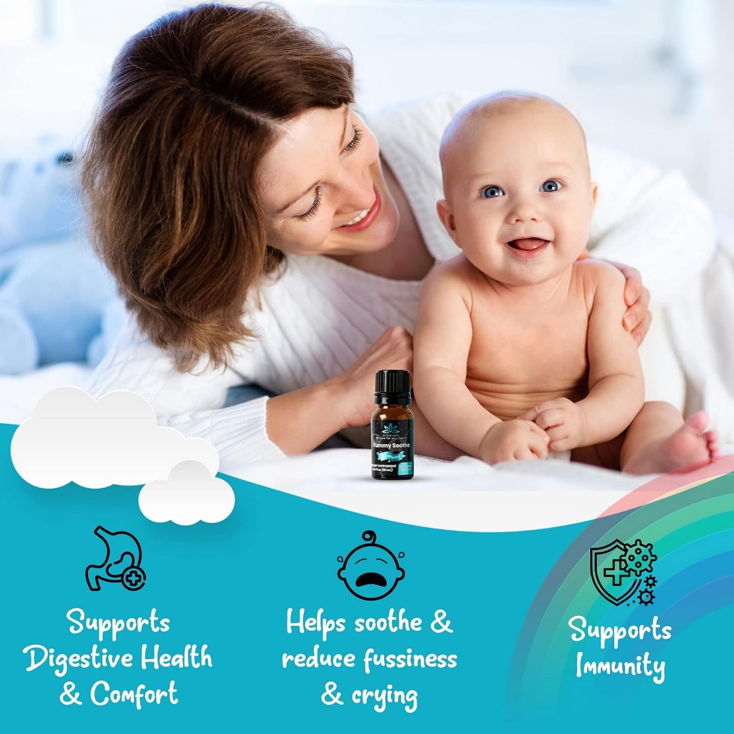 Biotix Care Baby Probiotic Drops - Relief Gas, Colic, Diarrhea & Constipation for Babies & Infants, 50 Doses