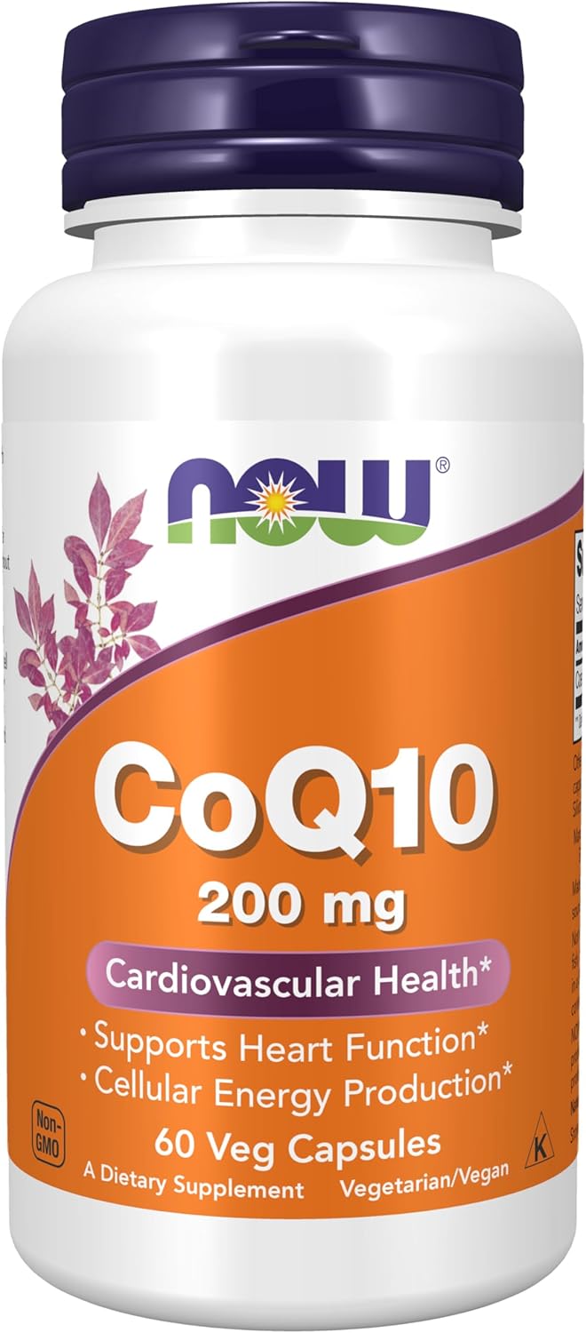 NOW Foods Supplements, CoQ10, 200 mg, 60 Veg Capsules
