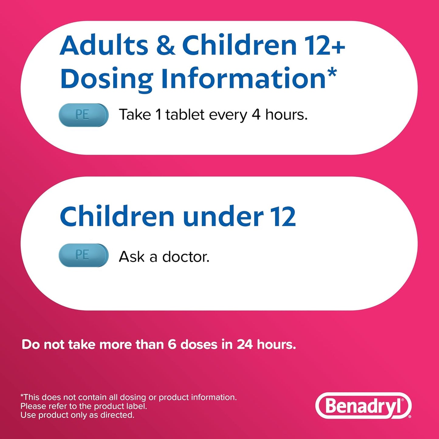 Benadryl Allergy Plus Congestion Ultratabs, 24 count