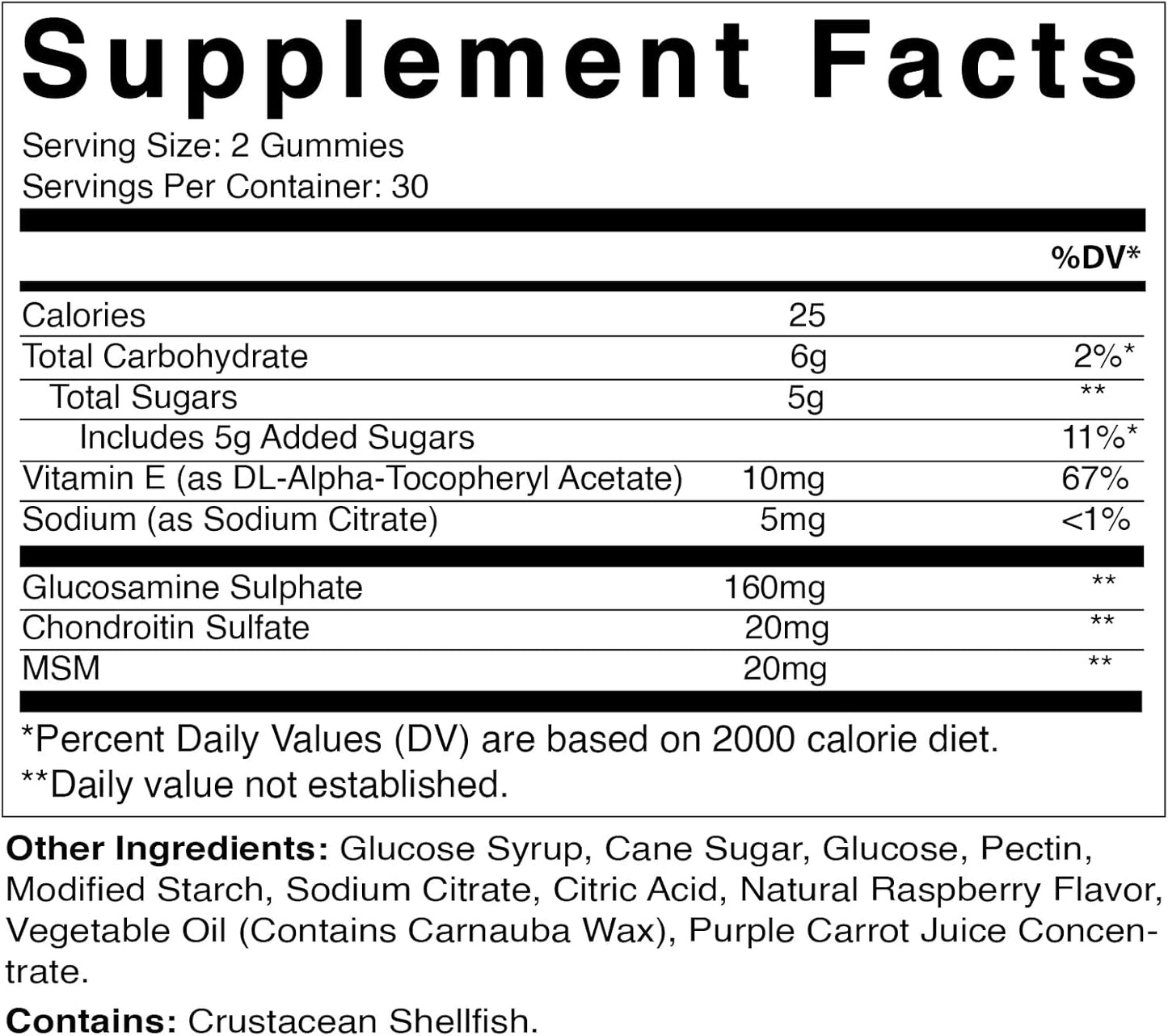 Vitamatic 2 Pack Glucosamine Chondroitin Gummies with MSM & Vitamin E - Joint Support - 60 Pectin Based Gummies