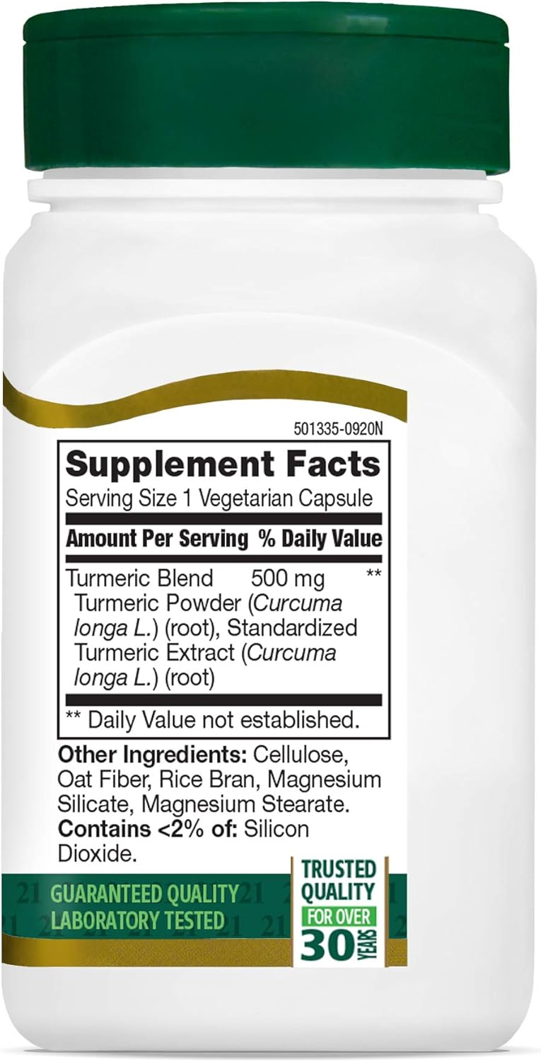 21st Century Turmeric Complex Vegetarian Capsules, 60 Count 21st Century