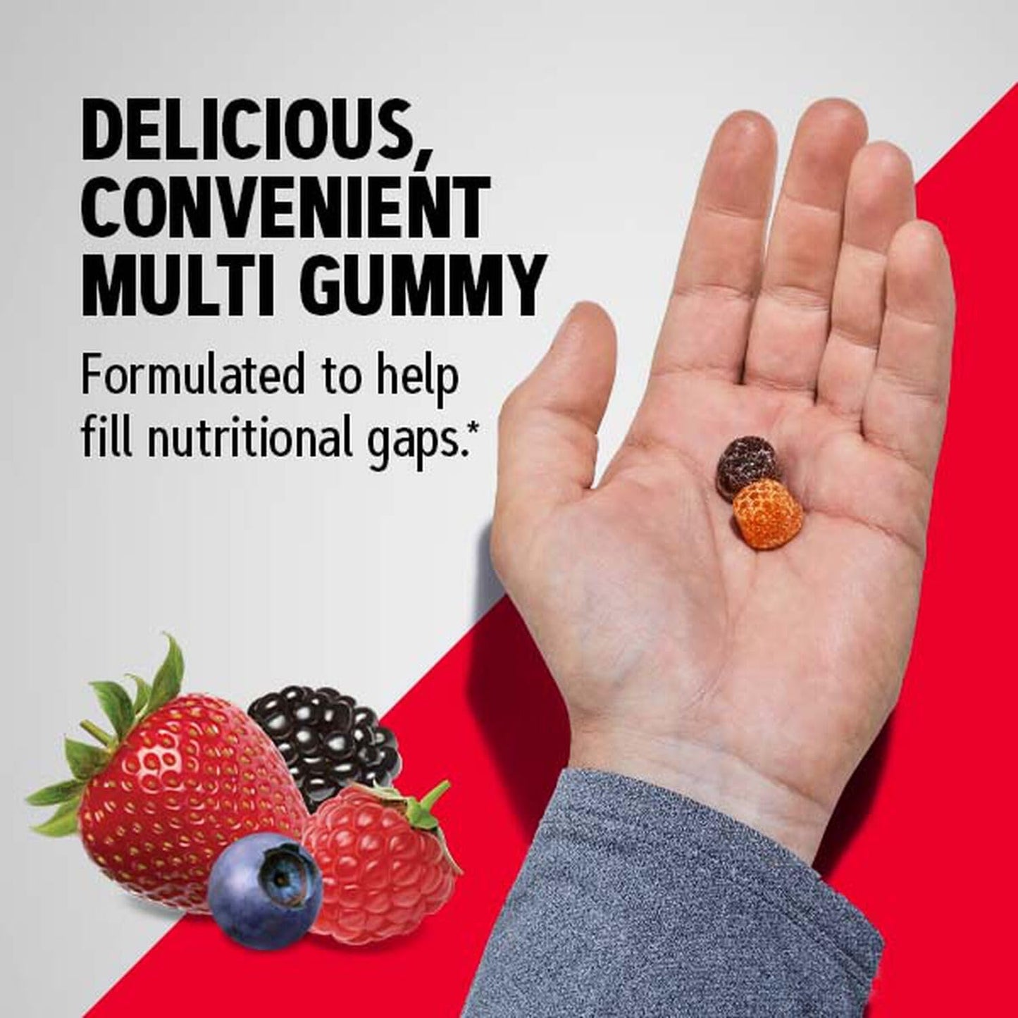 GNC Mega Men Gummy Multivitamin | Supports Energy, Metabolism, and Immune System, Gluten Free | Mixed Berry | 120 Gummies