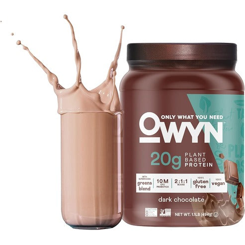 OWYN Only What You Need Plant-Based Protein Powder, Dark Chocolate,