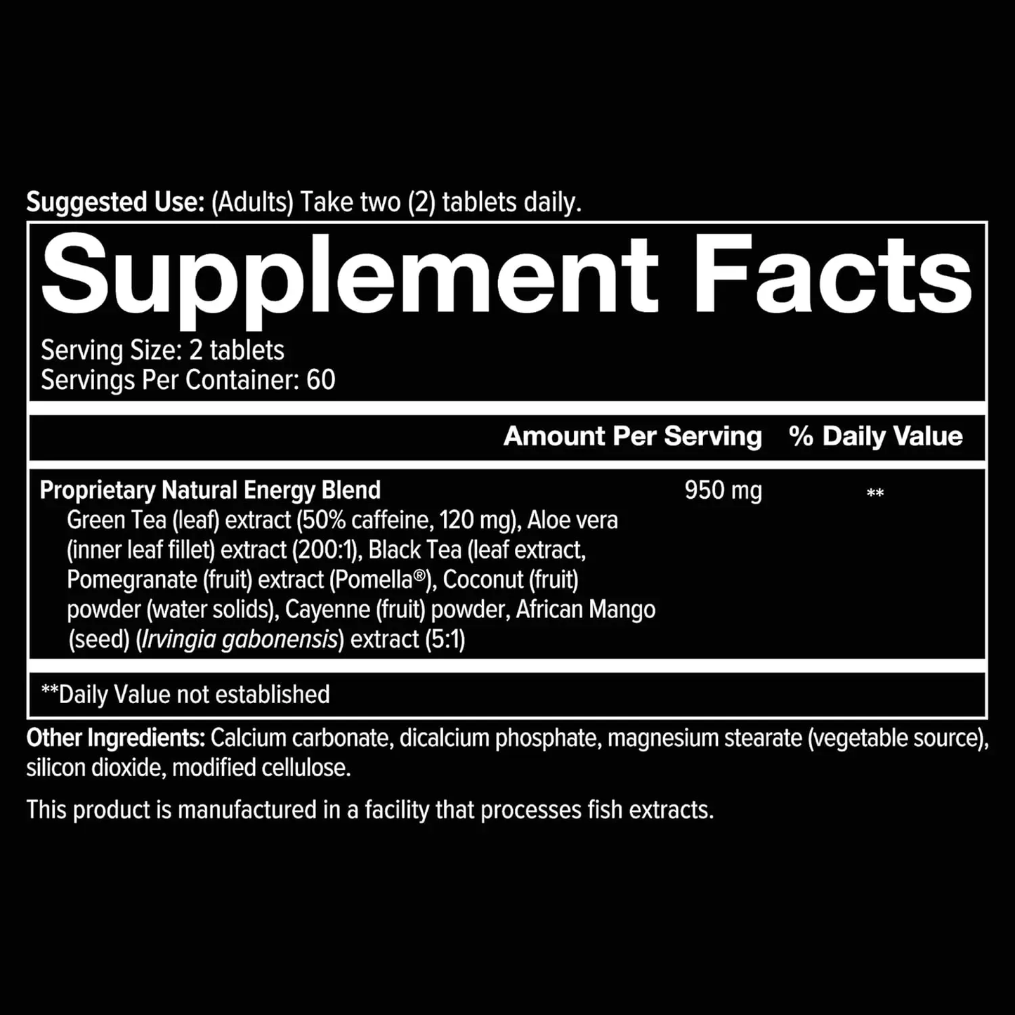 Youtheory Revive for Men - Plant-Based Clean Energy, 120 Tablets Youtheory