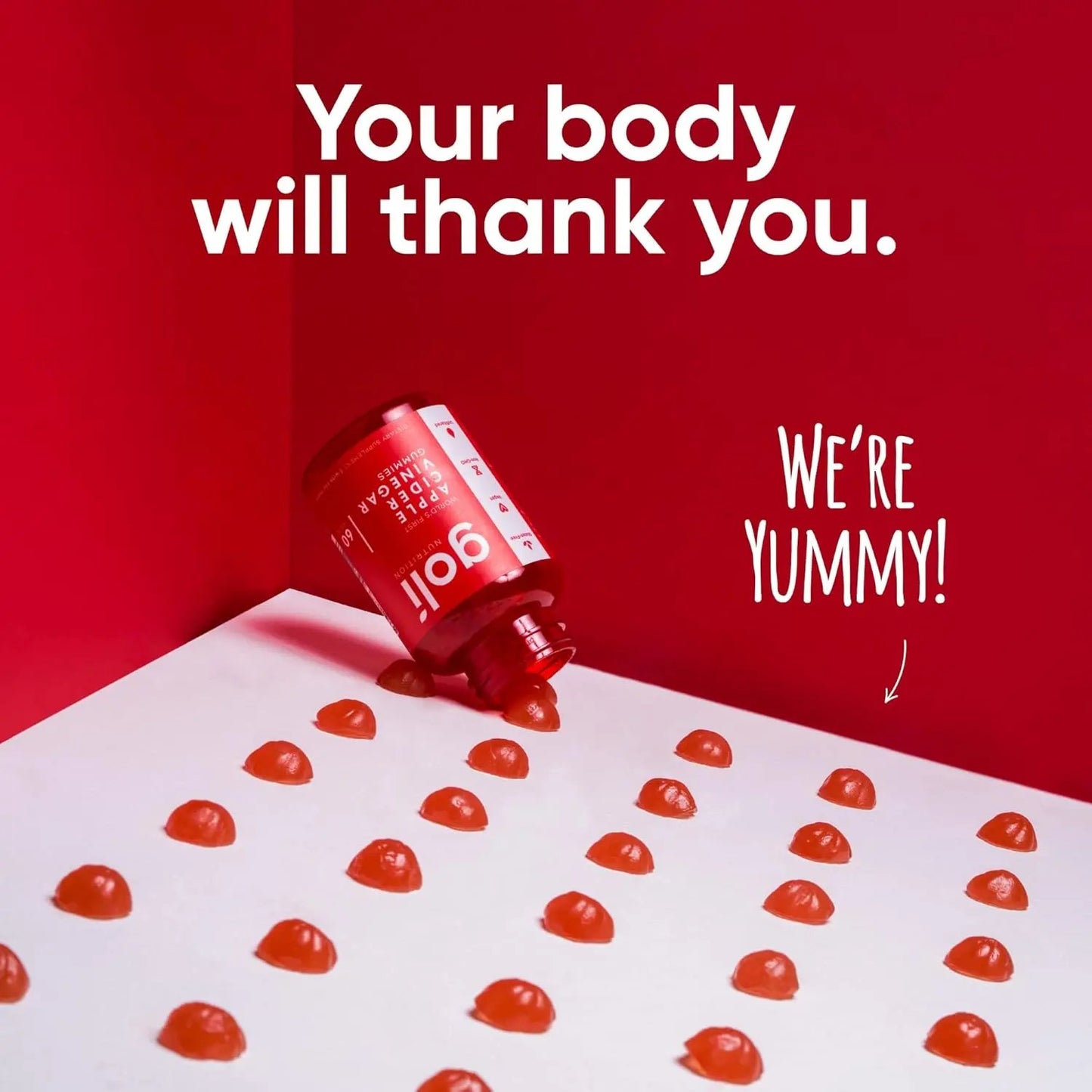 Goli Apple Cider Vinegar Gummy Vitamins - 60 Count GOLI