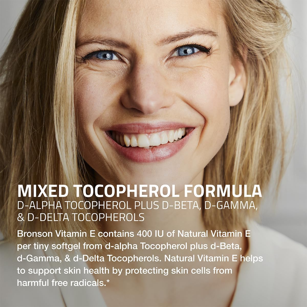 Bronson Natural Vitamin E Complex Supplement 400 I.U. (80% D-Alpha Tocopherol), Natural Antioxidant, 100 Softgels