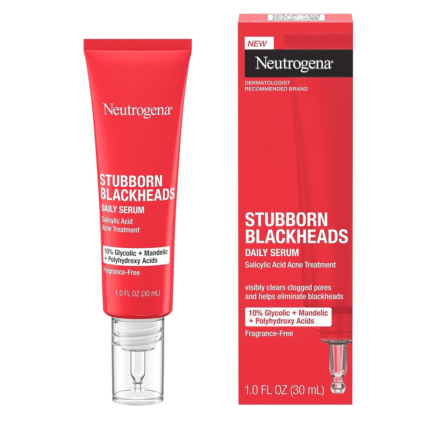 Neutrogena Stubborn Blackheads Daily Acne Facial Serum, 1 fl. oz