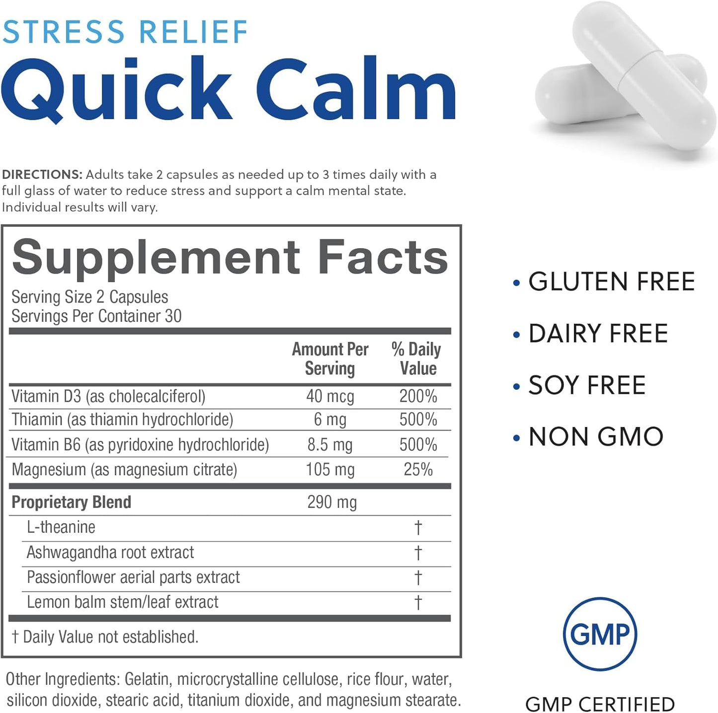 Relacore Quick Calm Mood Support Supplement – 60 Capsules