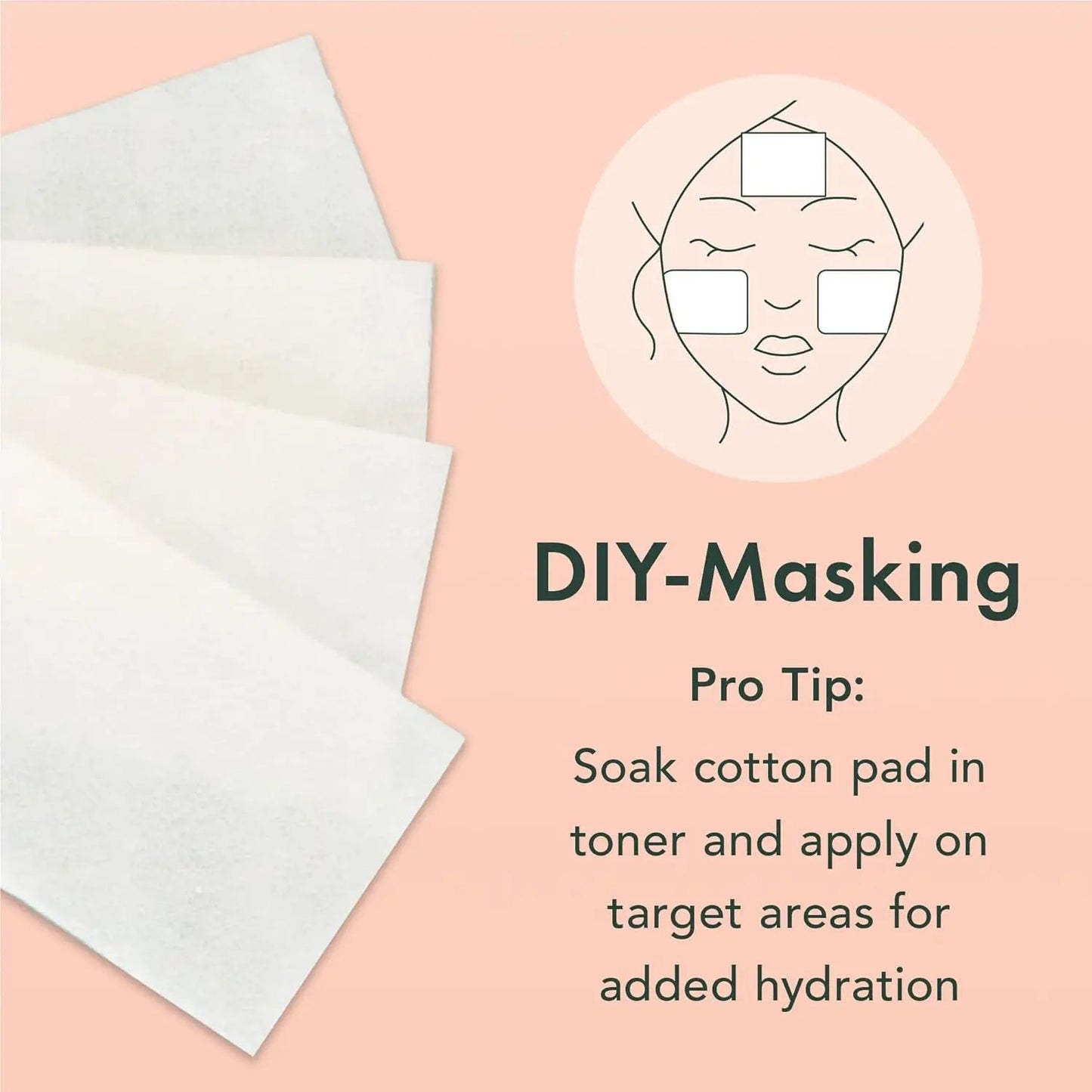 Rael Skin Care, Cotton Pads for Face - Facial Sponge Pads, Square Cotton Pads for Face Toner, Makeup Remover and Facial Cleansing, Lint Free, Soft and Thin, Rayon (200 Count) Rael