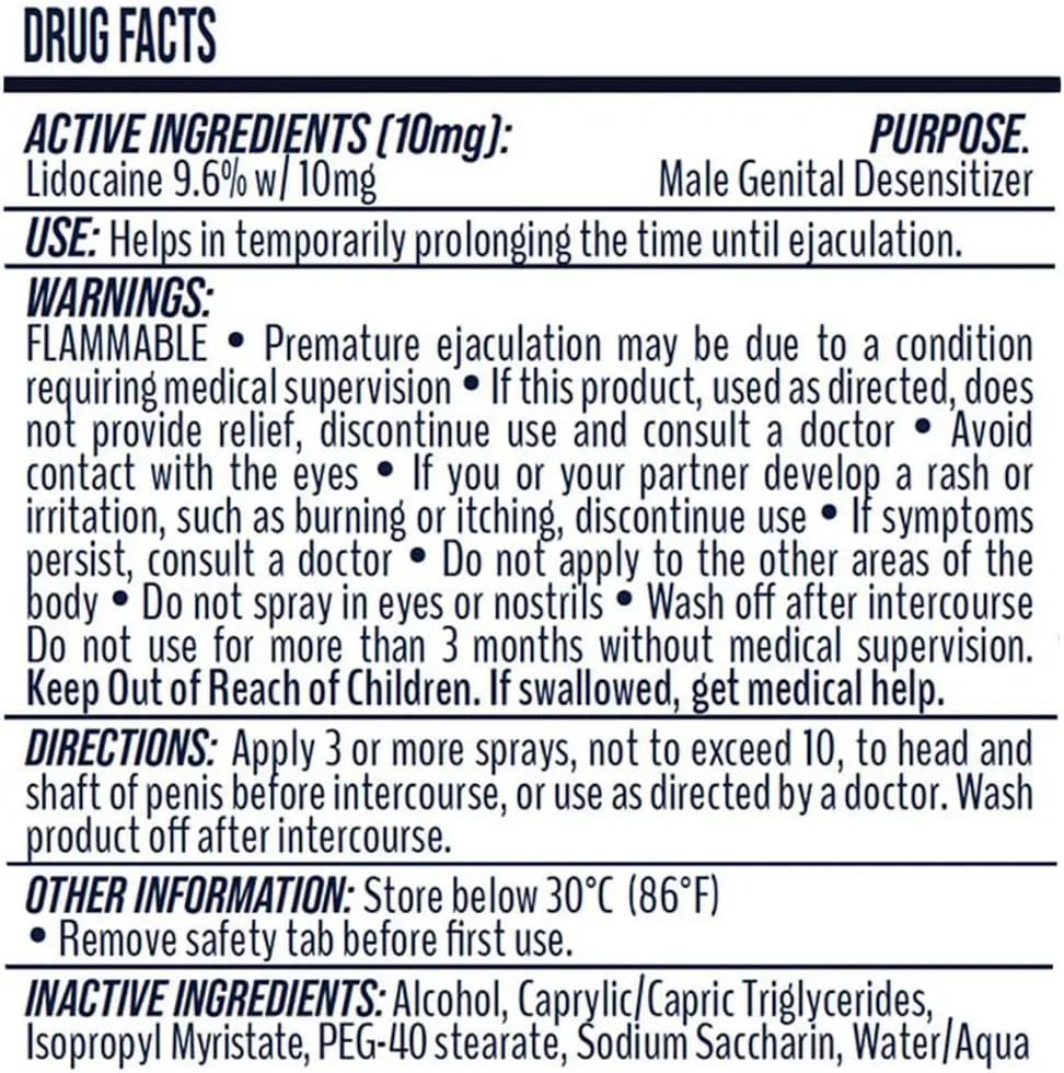 Delay Spray for Men - Doctor-Formulated Clinically Backed Lidocaine-Based Genital Desensitizer - Boost Stamina and Endurance for Longer Vitamins Depots