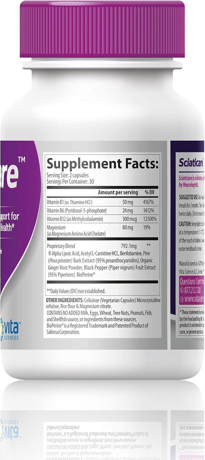 Vita Sciences Sciaticare Nerve Soothing Supplement - 60 capsules