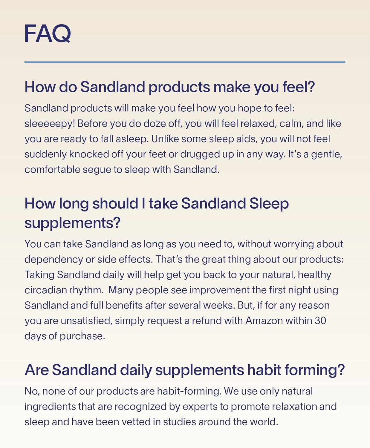Sandland Fall Asleep, Natural Daily Sleep Supplement, 30 Dissolving Tablets, Magnesium, Valerian Root, L-Theanine, Peppermint Leaf