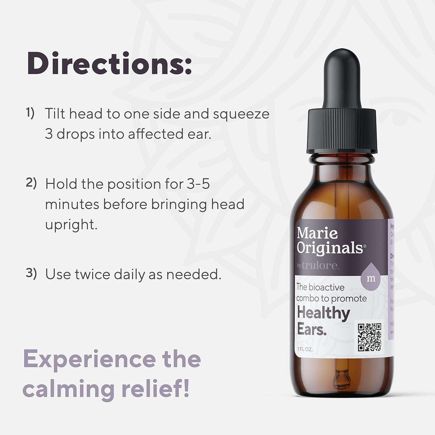 Organic Ear Oil for Ear Infections All Natural Eardrops for Infection Prevention Swimmer's Ear and Wax Removal - Kids Adults Baby Dog Earache Remedy - with Mullein, Garlic | Marie Originals (2 Pack)