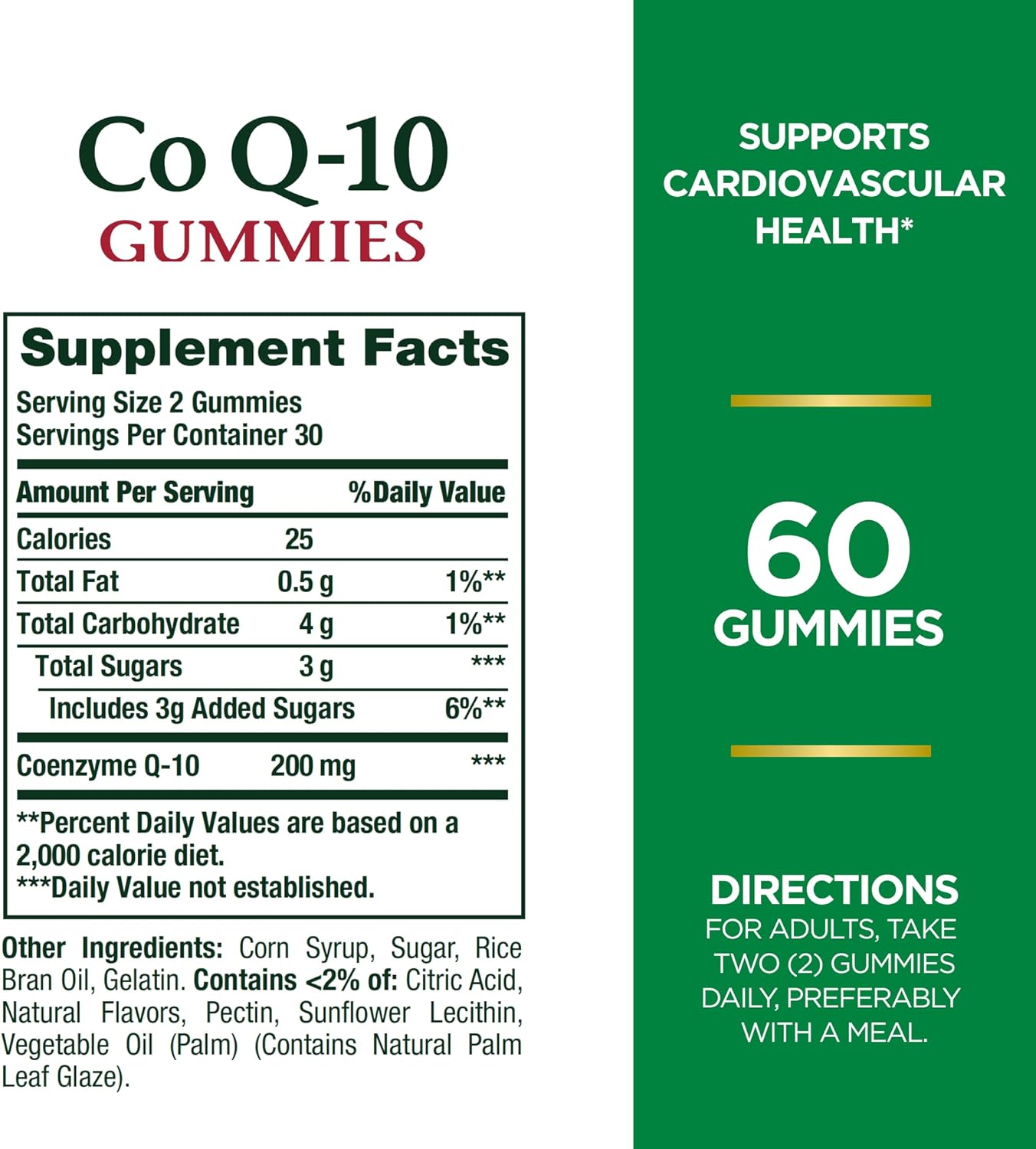 Nature's Bounty CoQ10 Gummies, 200mg, Peach Mango Flavor, 60 Count