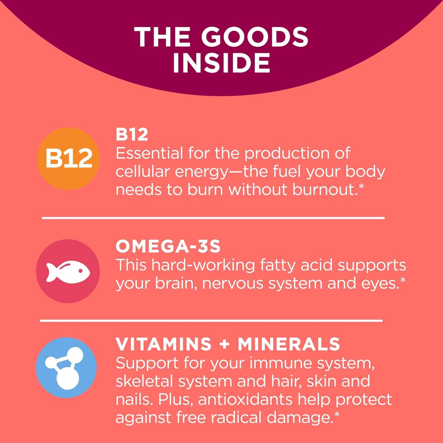Olly Ultra Women's Multi Softgels, Overall Health and Immune Support, Omega-3s, Iron, Vitamins A, D, C, E, B12, Daily Multivitamin, 30 Day Supply - 60 Count