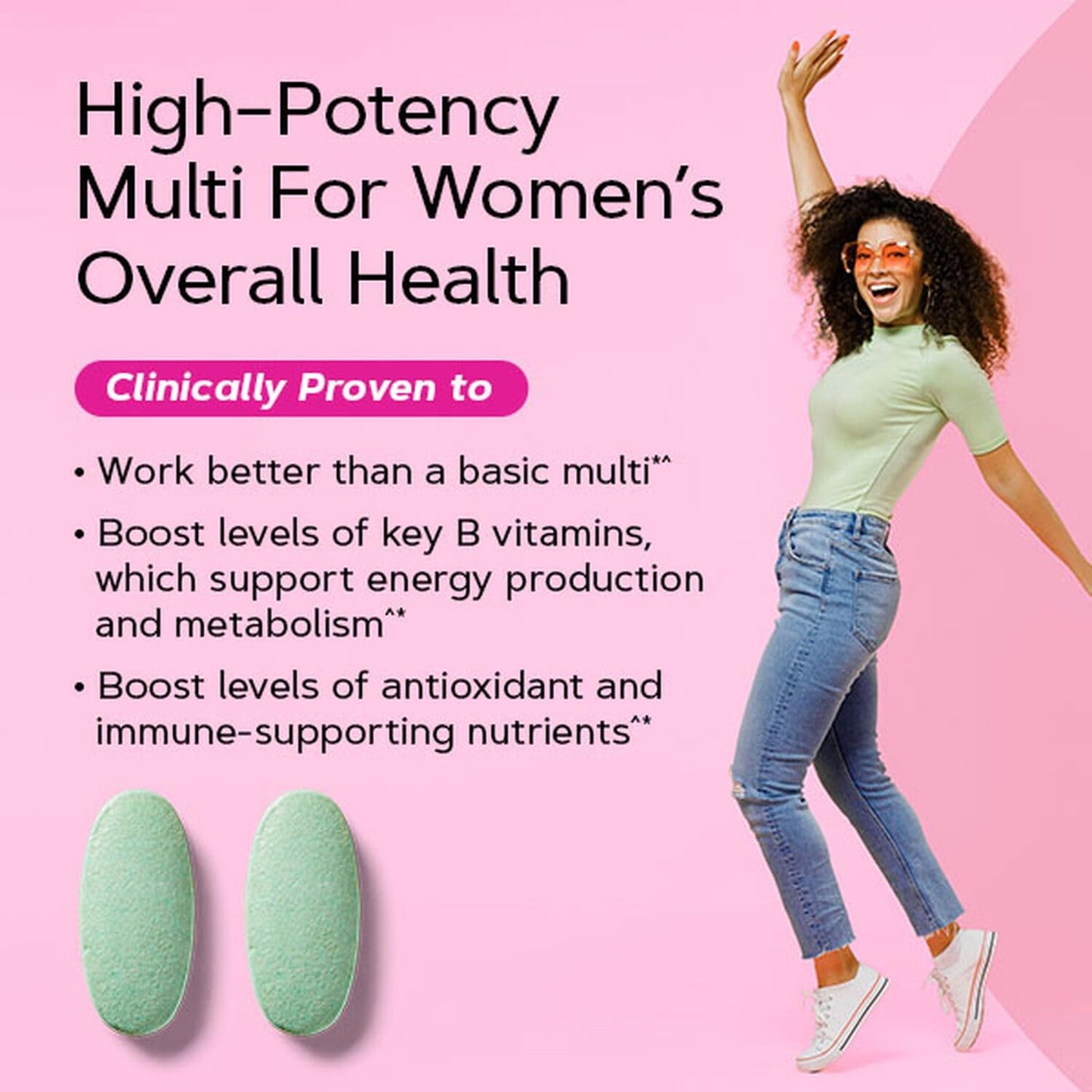 GNC Women's Ultra Mega Multivitamin | Supports Overall Health and Wellness in Women, Clinically Proven to Make You Feel Better, Timed-Release | 90 Caplets