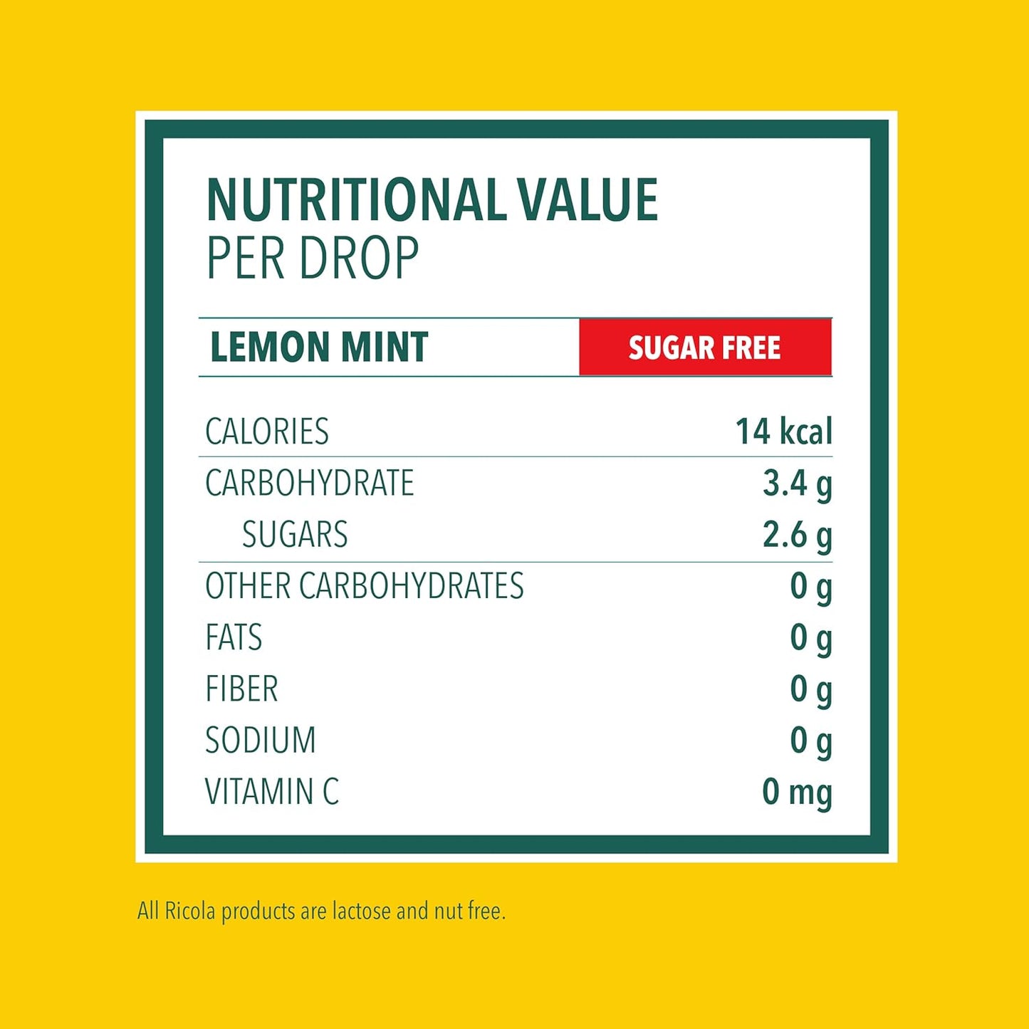 Ricola Cough Drops, Soothing Relief for Dry, Sore Throat, Sugar Free Lemon Mint, 45 Count