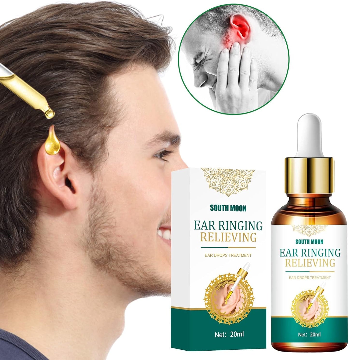 FLOF 20ml Ear Otitis Drops Ear Tinnitus Sore Deafness Treatment Herbal Medicine