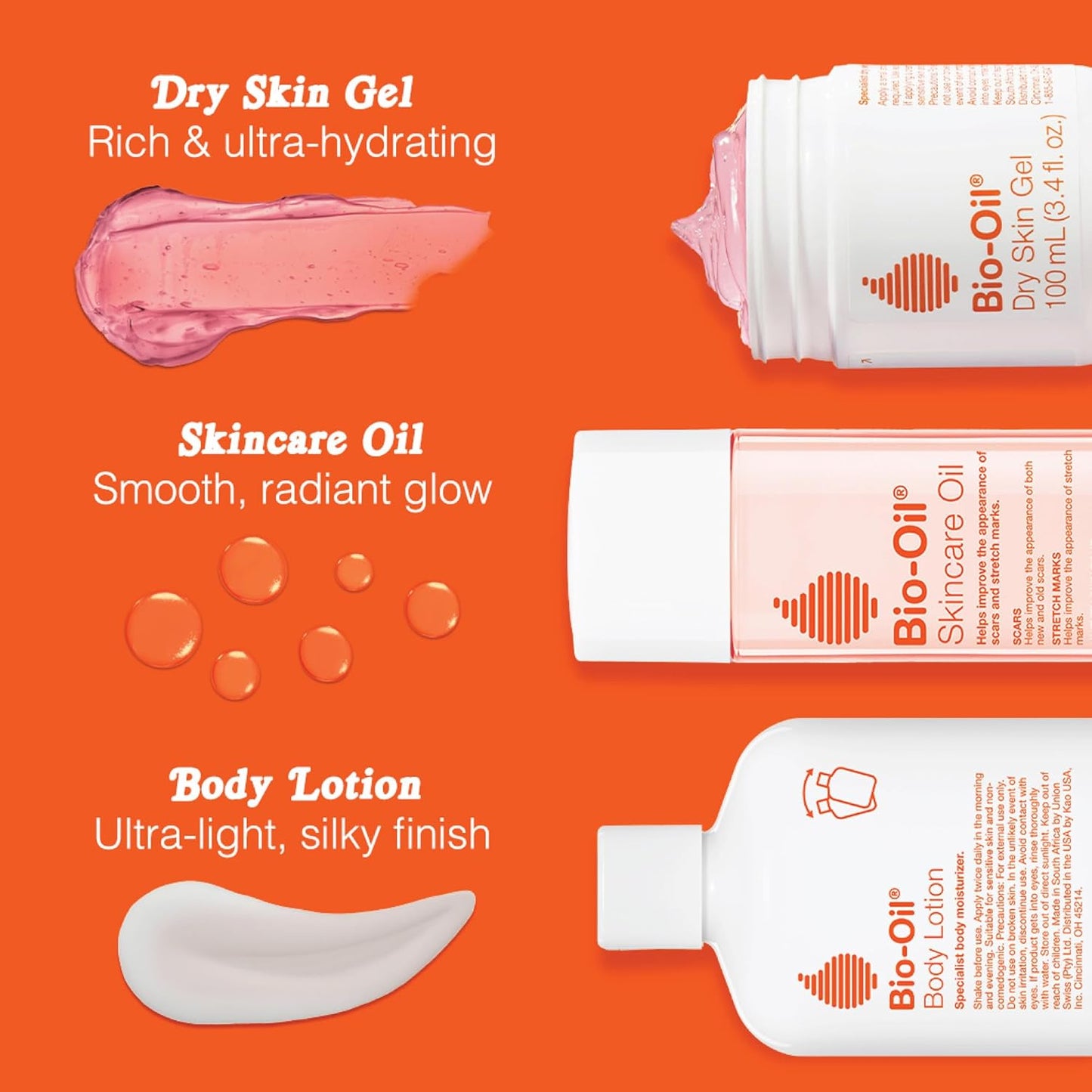 Bio-Oil Skincare Oil with Vitamin E, Serum for Scars and Stretchmarks, Face and Body Moisturizer for Sensitive Dry Skin