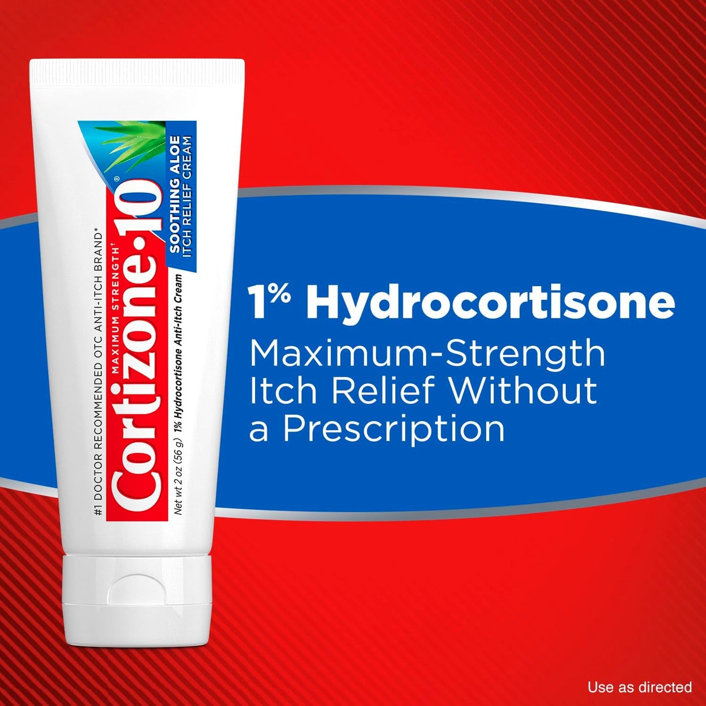 Cortizone 10 Maximum Strength Anti-Itch Cream with Soothing Aloe, 1% Hydrocortisone Creme, 1 oz.