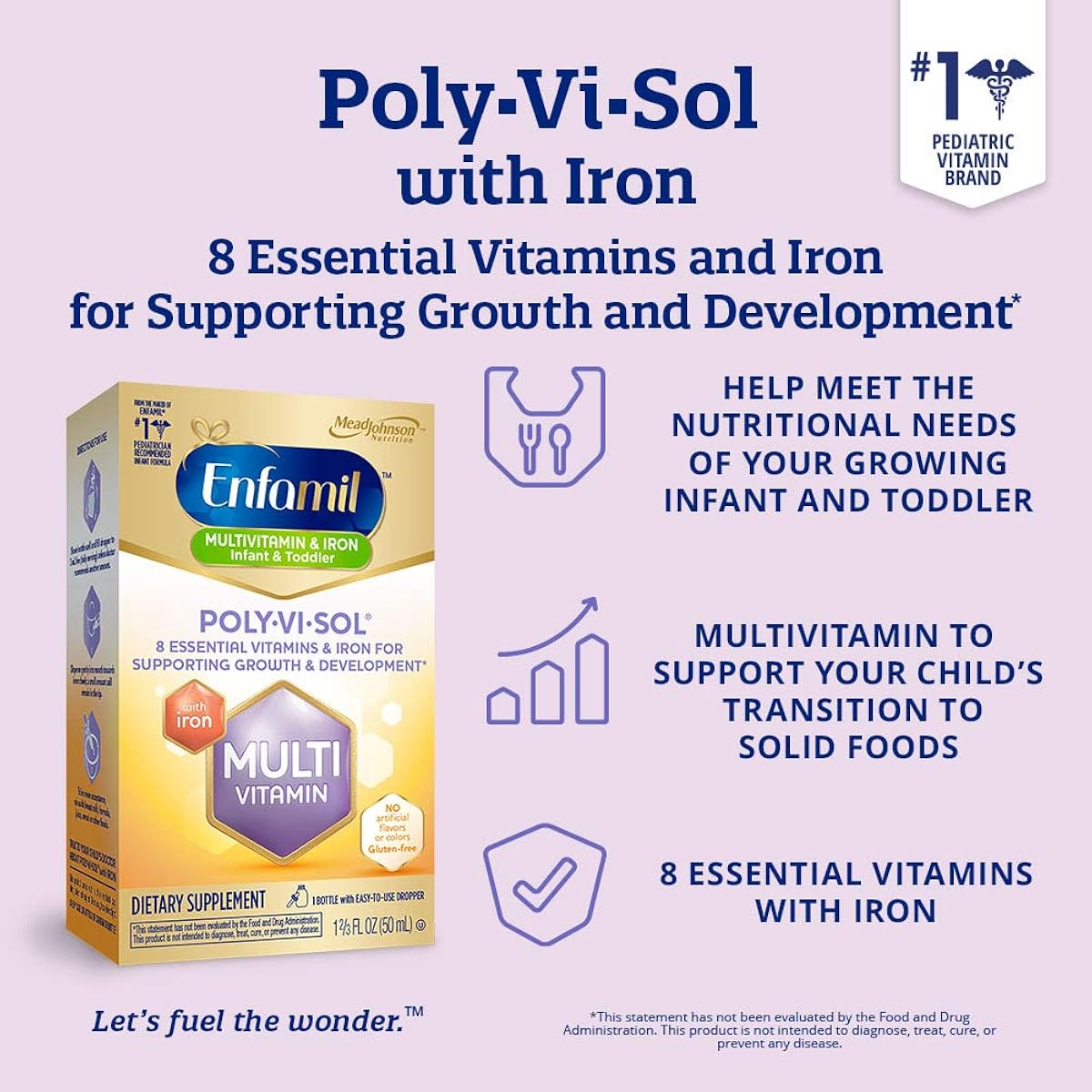Enfamil Poly-Vi-Sol Multivitamin Supplement Drops with Iron 50 mL