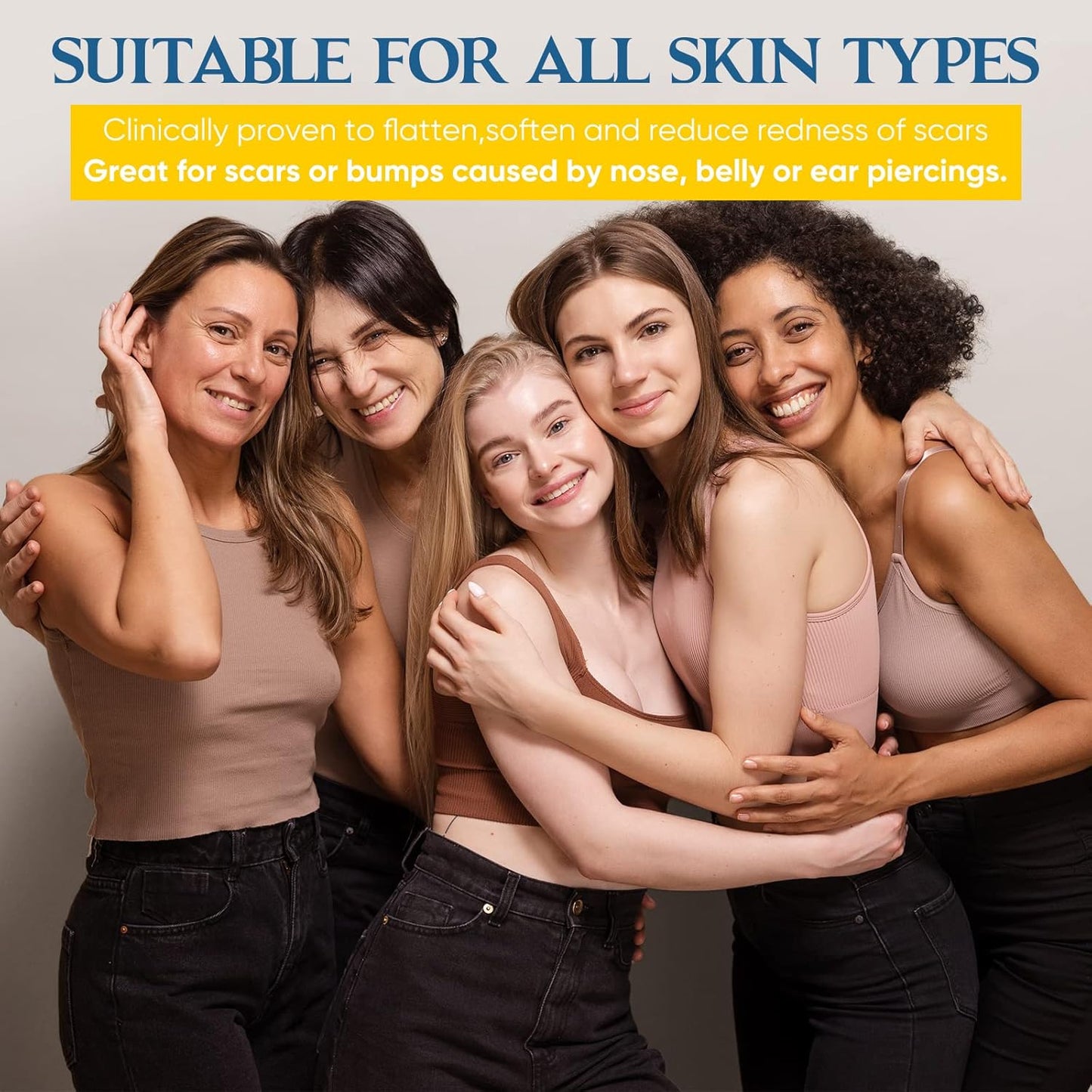 Keloid Bump Removal, Keloid Scar Treatment for Nose & Ear & Belly Piercings, Advanced Silicone Scar Gel for Stretch Mark, Burn Scar, Surgical Scar, C-Section Scar, Old & New Scars
