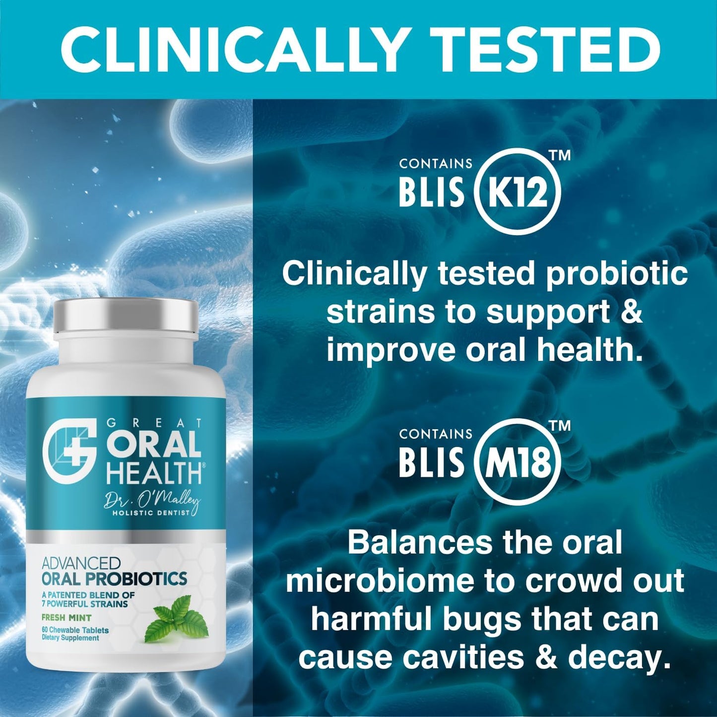 Advanced Bad Breath Treatment Duo — The Oral Probiotics Tablet & OraRestore Natural Mouth & Tooth Concentrated Oil — Dentist Formulated Mint Flavor
