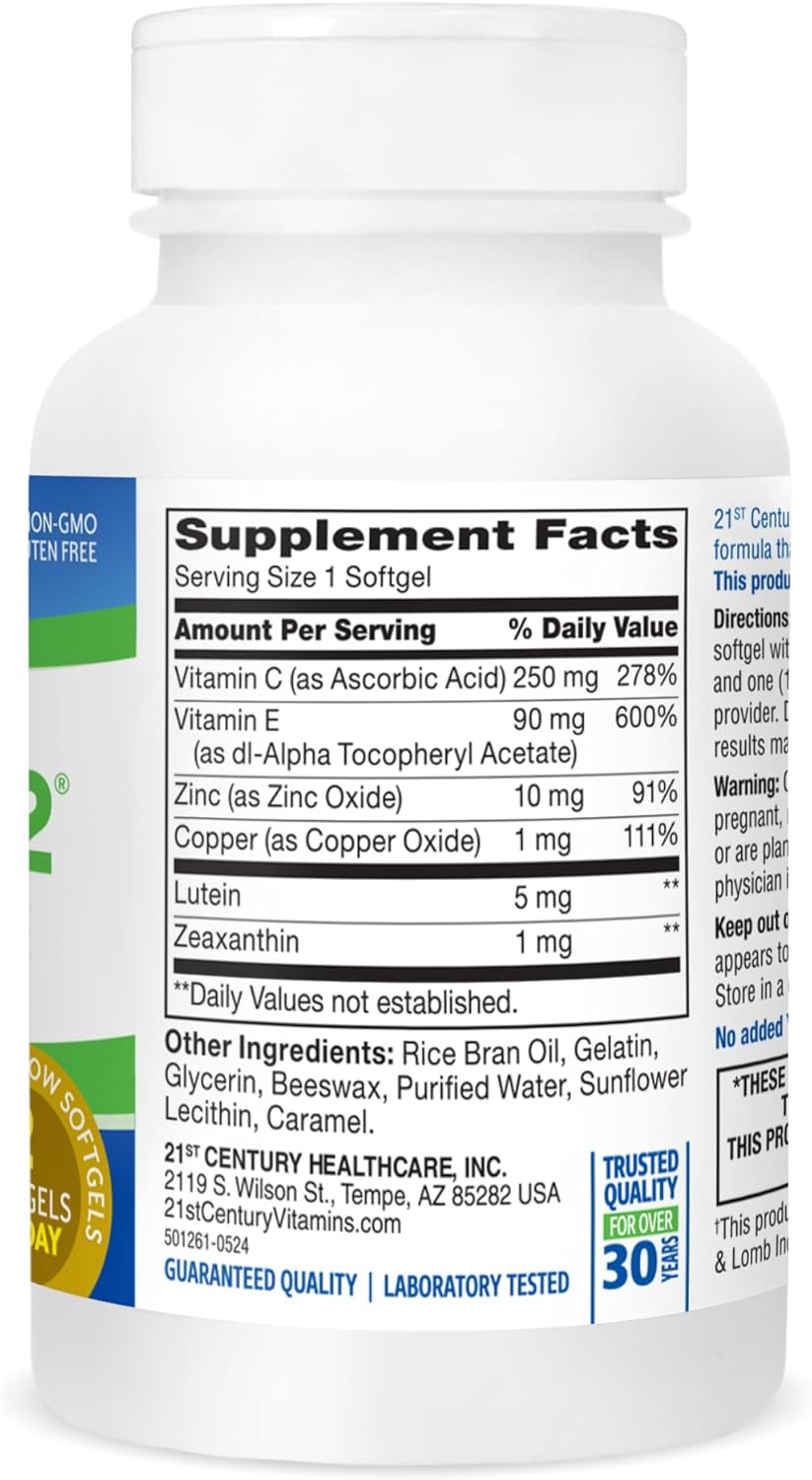 21st Century Healthy Eyes SuperView 2 Softgels, 120 Count